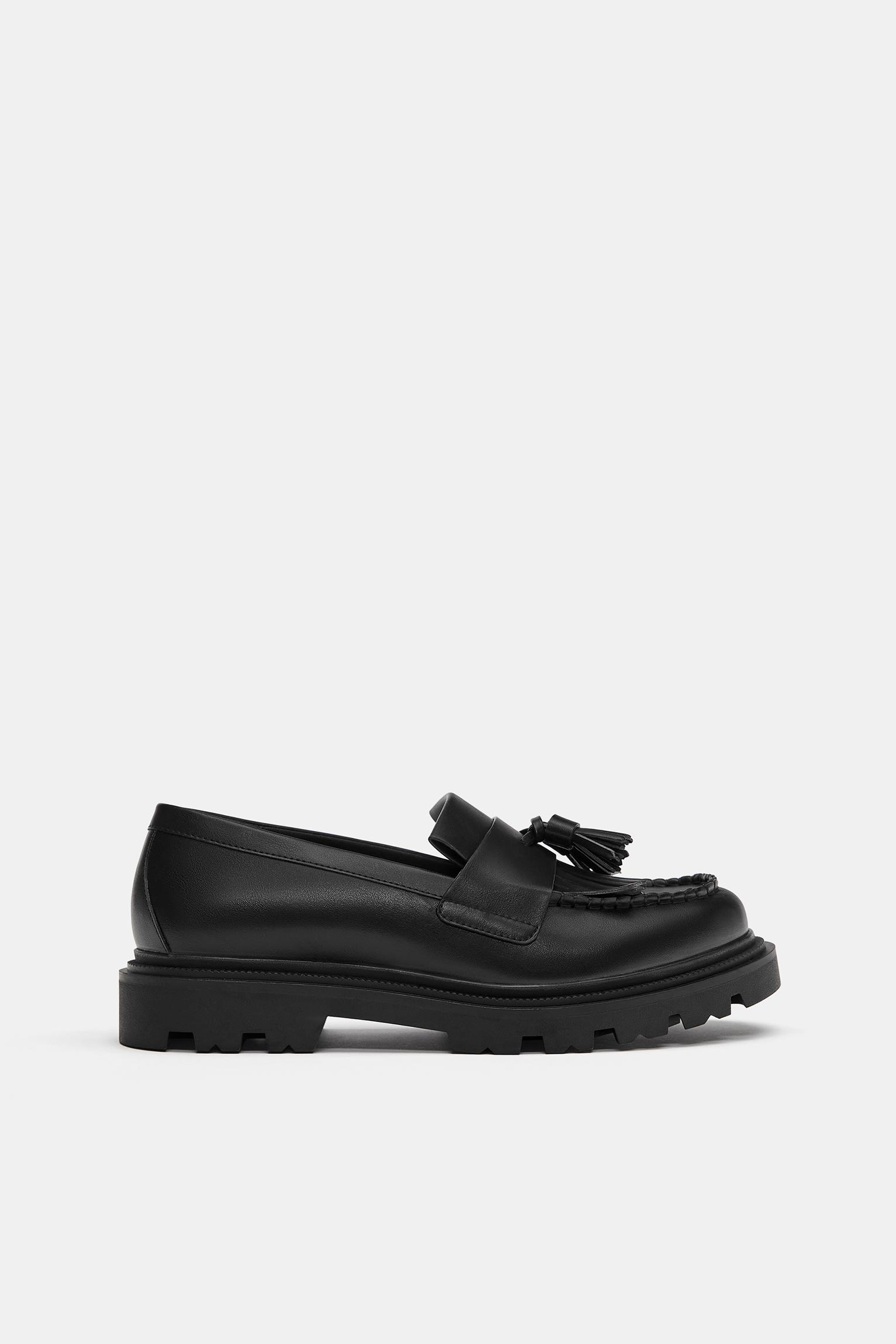 Fringed loafers — Black