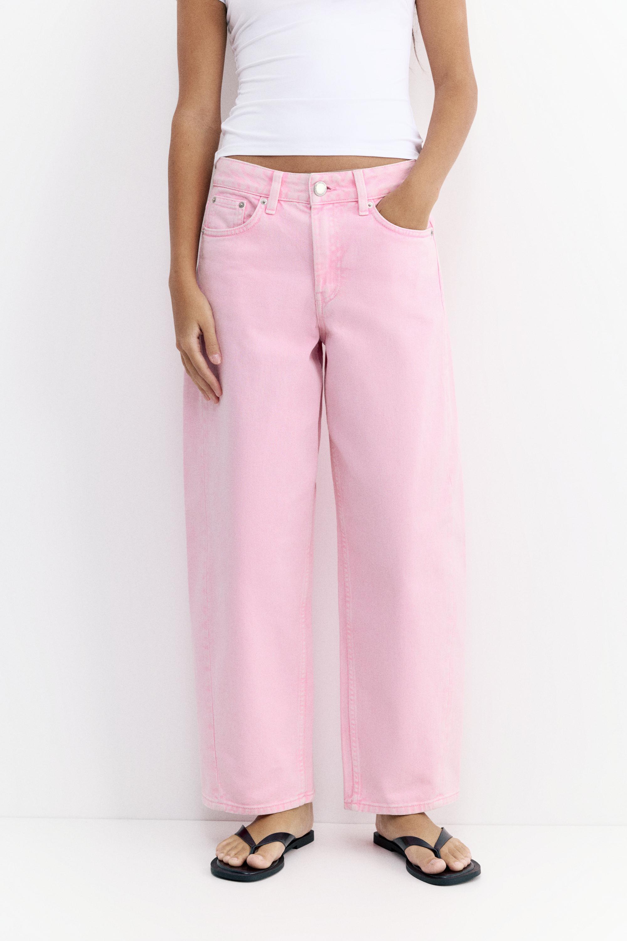 Pink barrel jeans — Pink