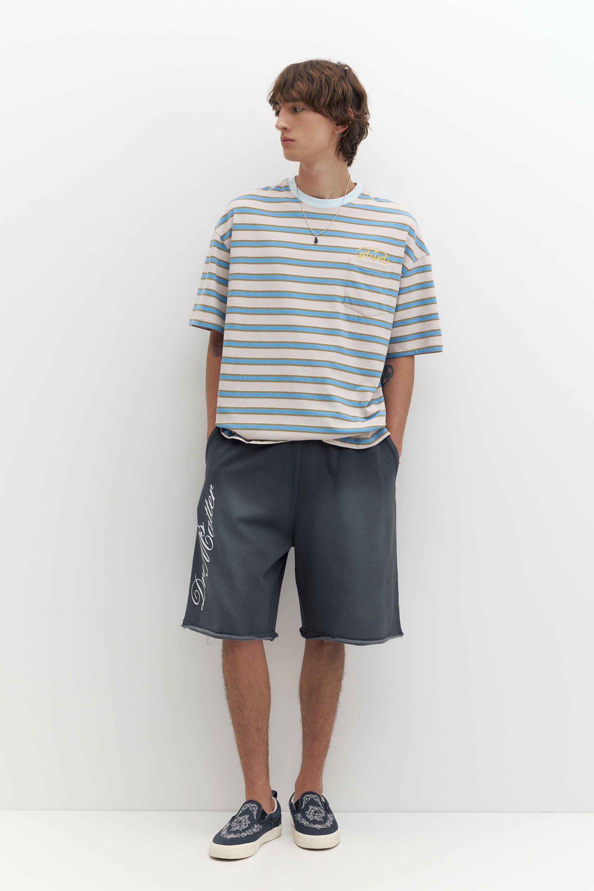 Striped STWD T-shirt — White