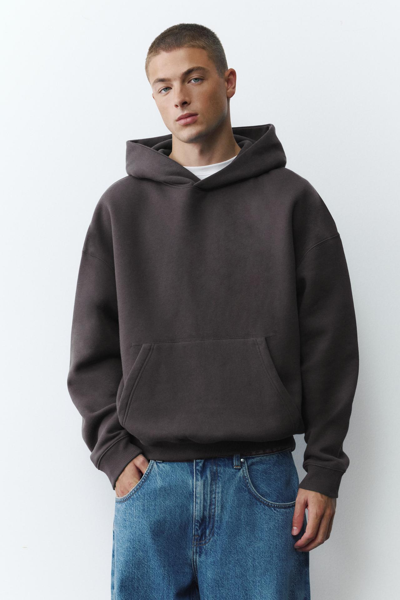 Boxy fit hoodie — Anthracite grey