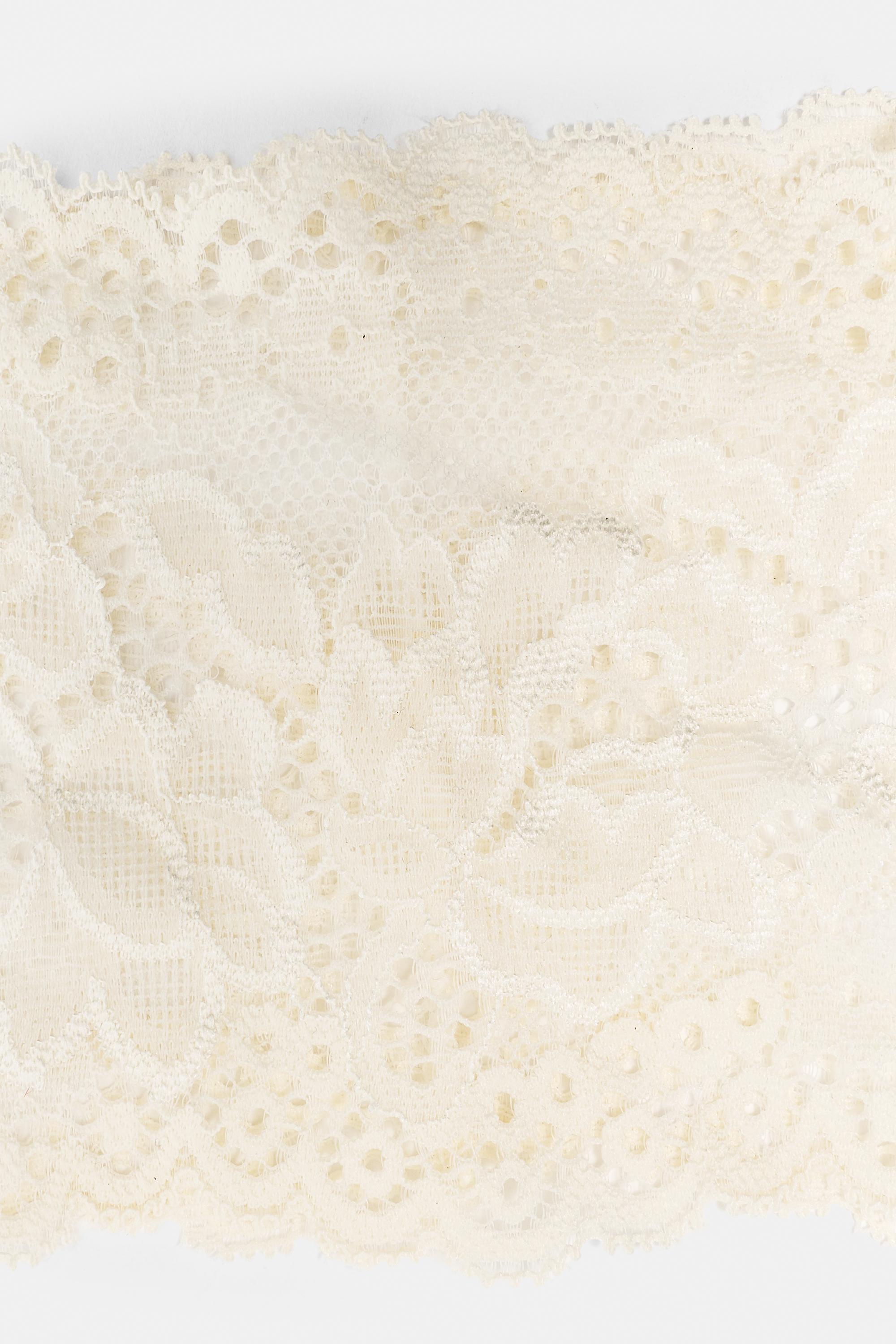 Stretch lace headband — White