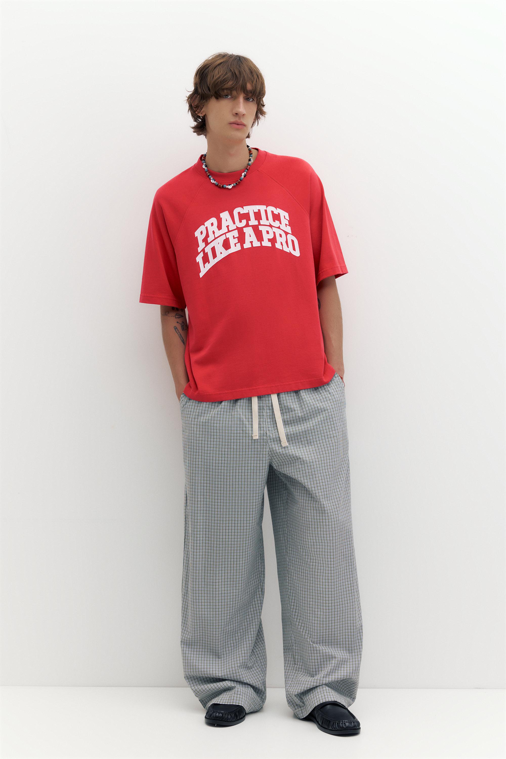 STWD raglan graphic T-shirt — Red
