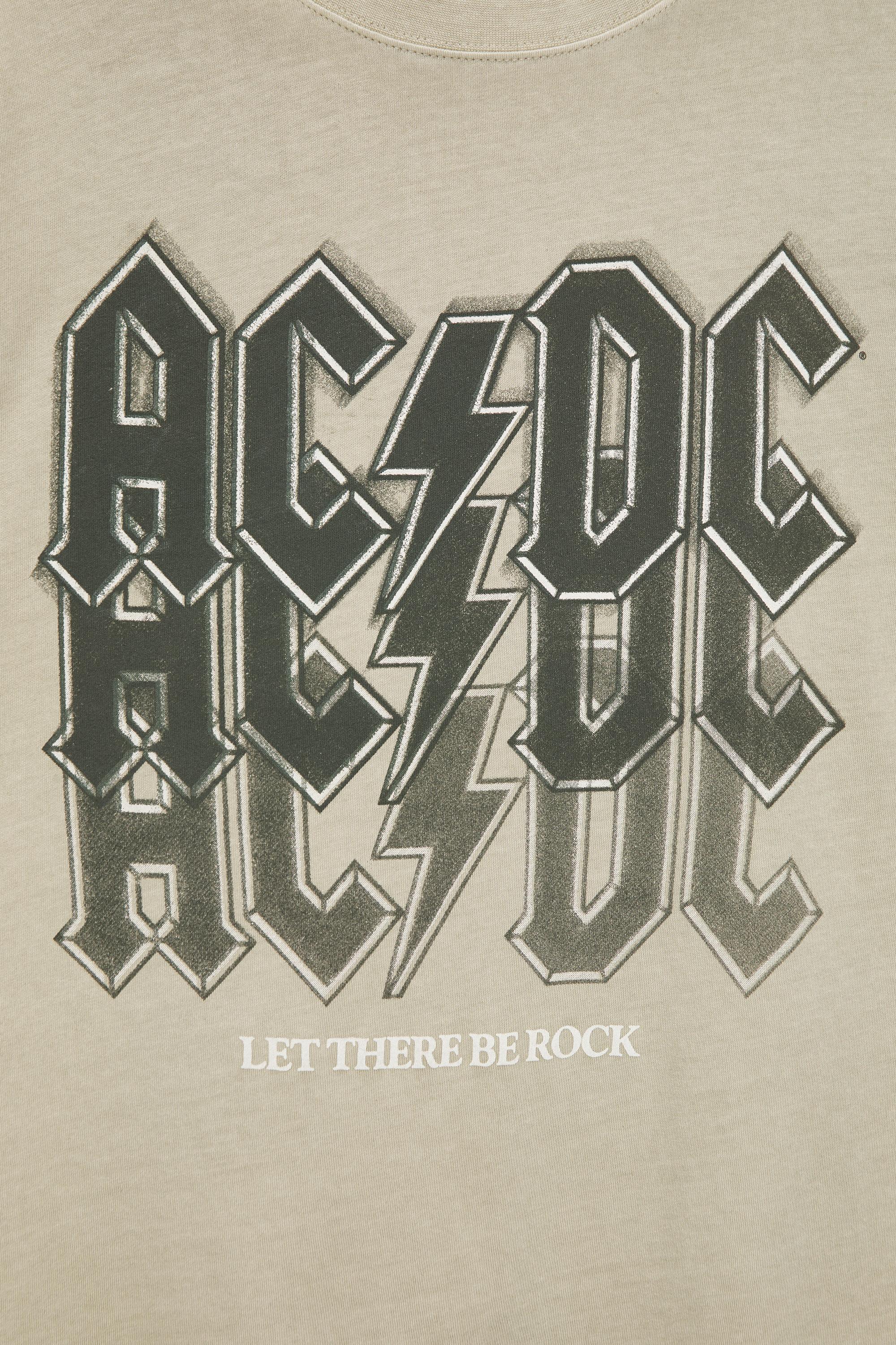Relaxed fit AC/DC T-shirt — Ecru