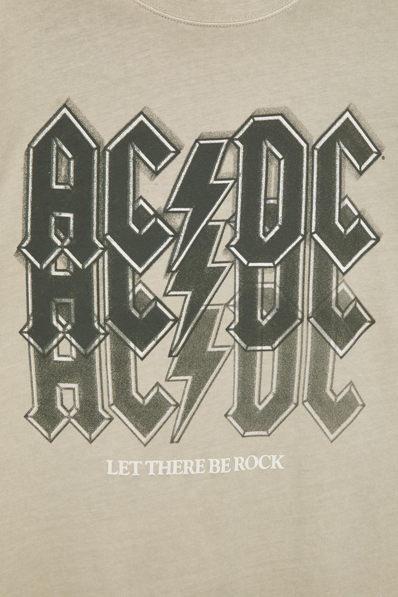 Relaxed fit AC/DC T-shirt — Ecru