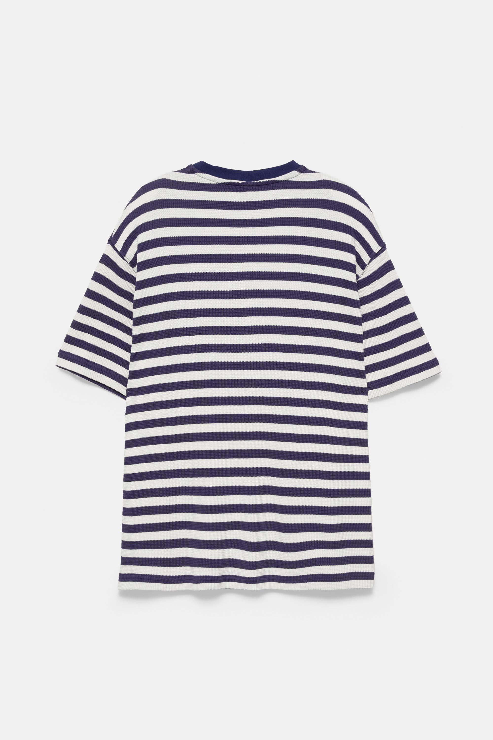 Regular fit striped T-shirt — Blue/White