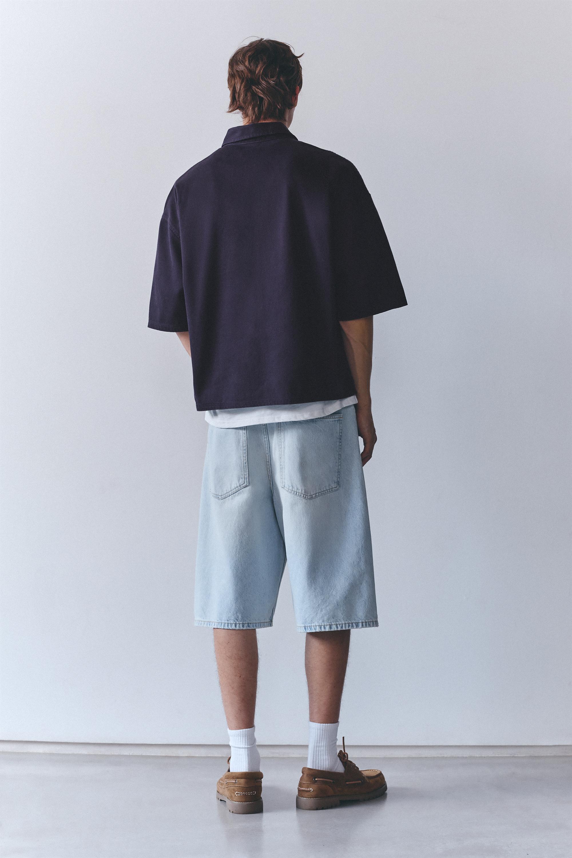 Short sleeve graphic polo shirt — Dark blue