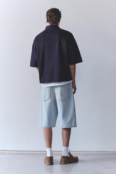 Short sleeve graphic polo shirt — Dark blue 3