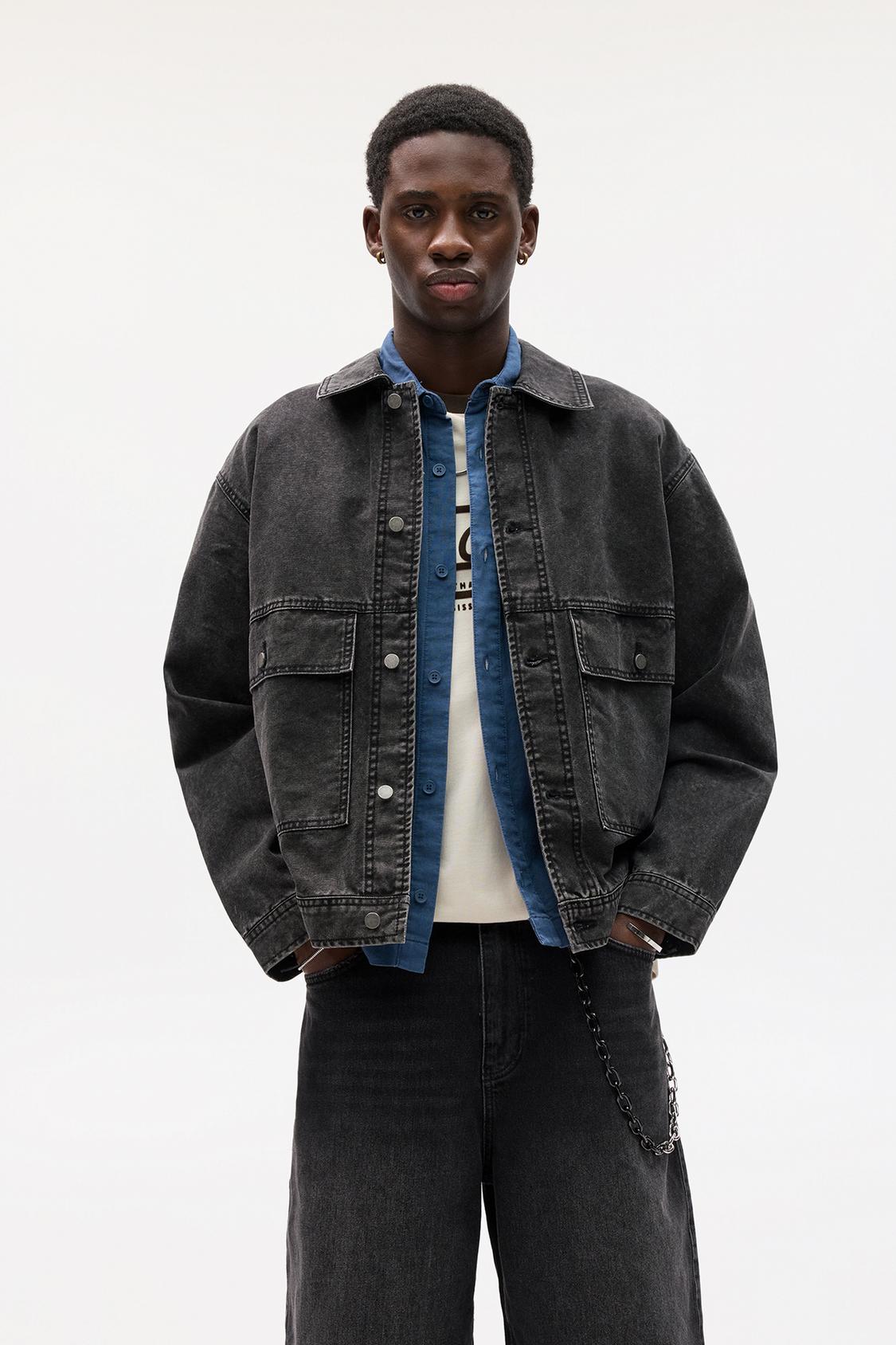 Chamarra De Mezclilla Giacca Di Jeans Pull And Bear Chamarras