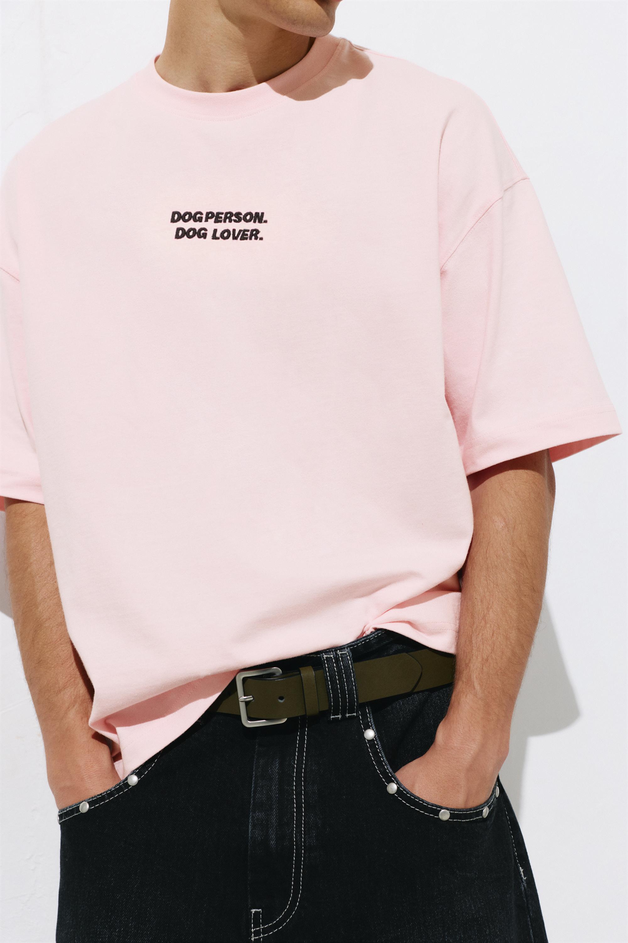 Dog Person graphic T-shirt — Pink