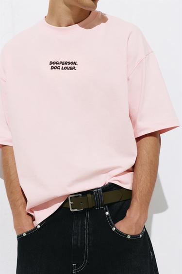 Dog Person graphic T-shirt — Pink 1