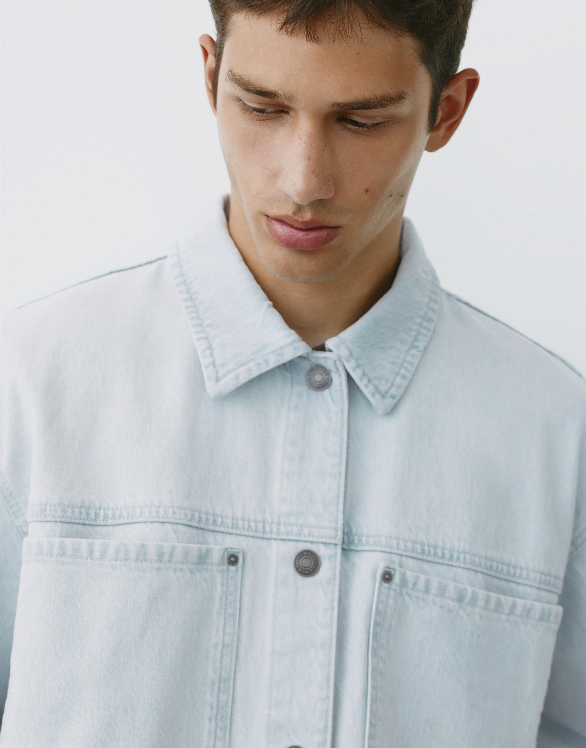 Denim overshirt — Sky blue