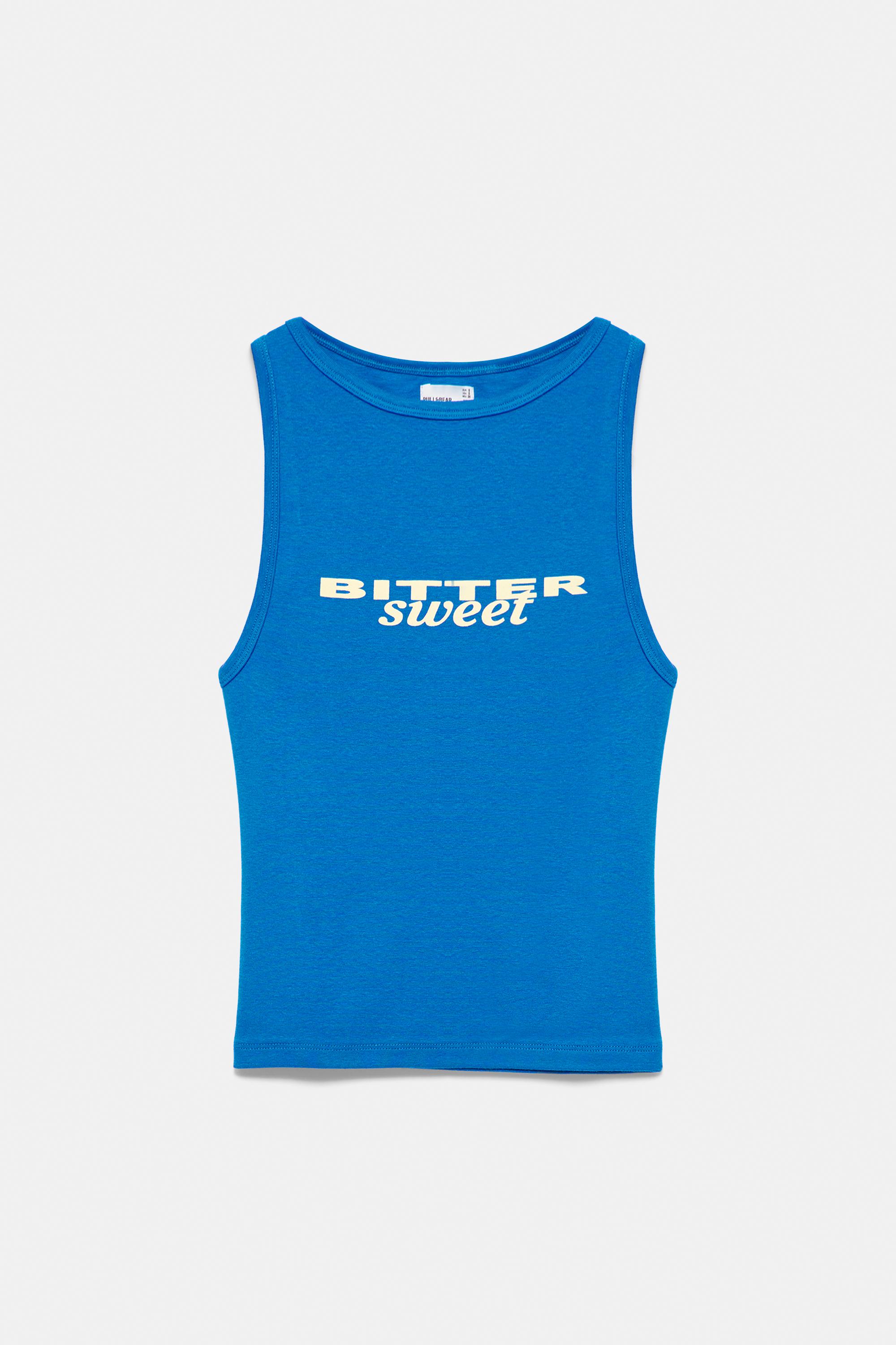 Text tank top — Deep blue