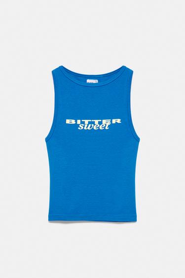 Text tank top — Deep blue 5