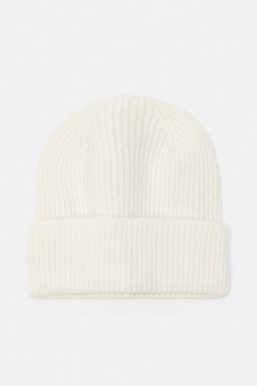 Ribbed knit beanie — Ecru 4