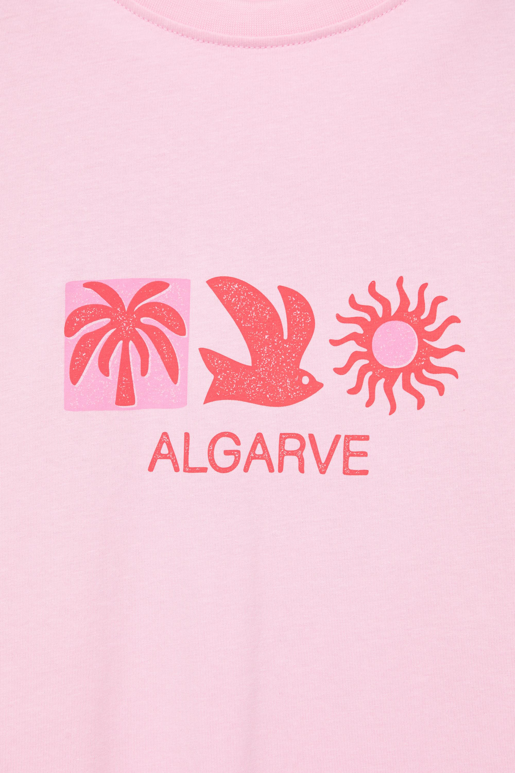 Algarve oversize graphic T-shirt — Pink