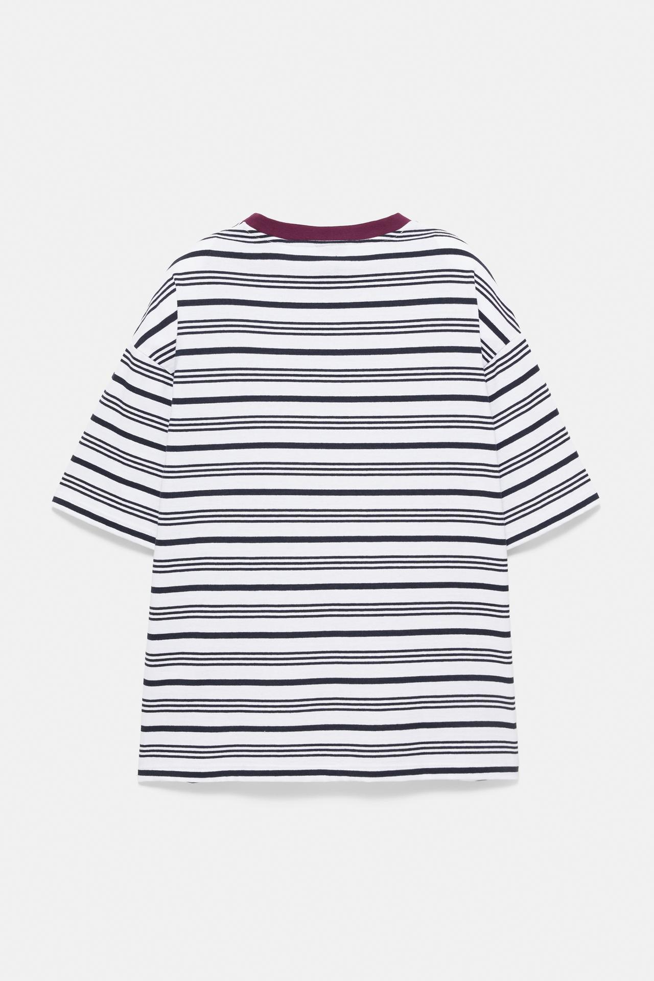 Relaxed-fit striped T-shirt — Off white