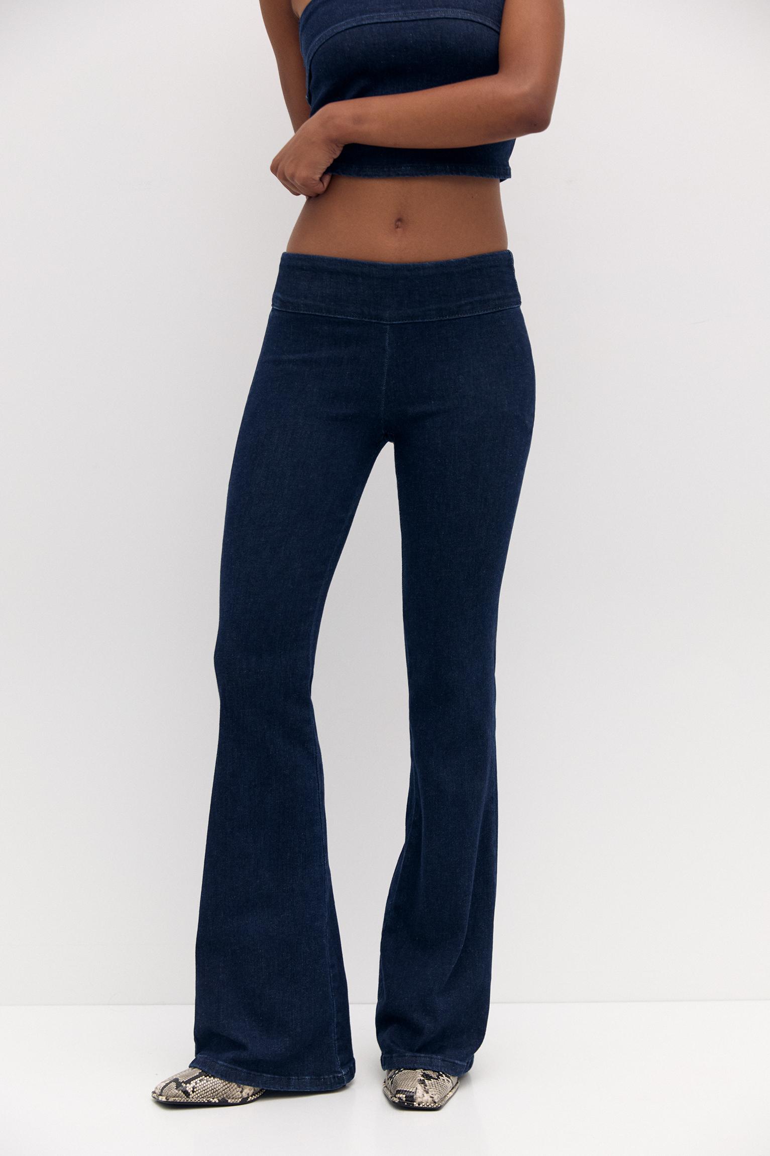 Pull on flare leg jeans hotsell