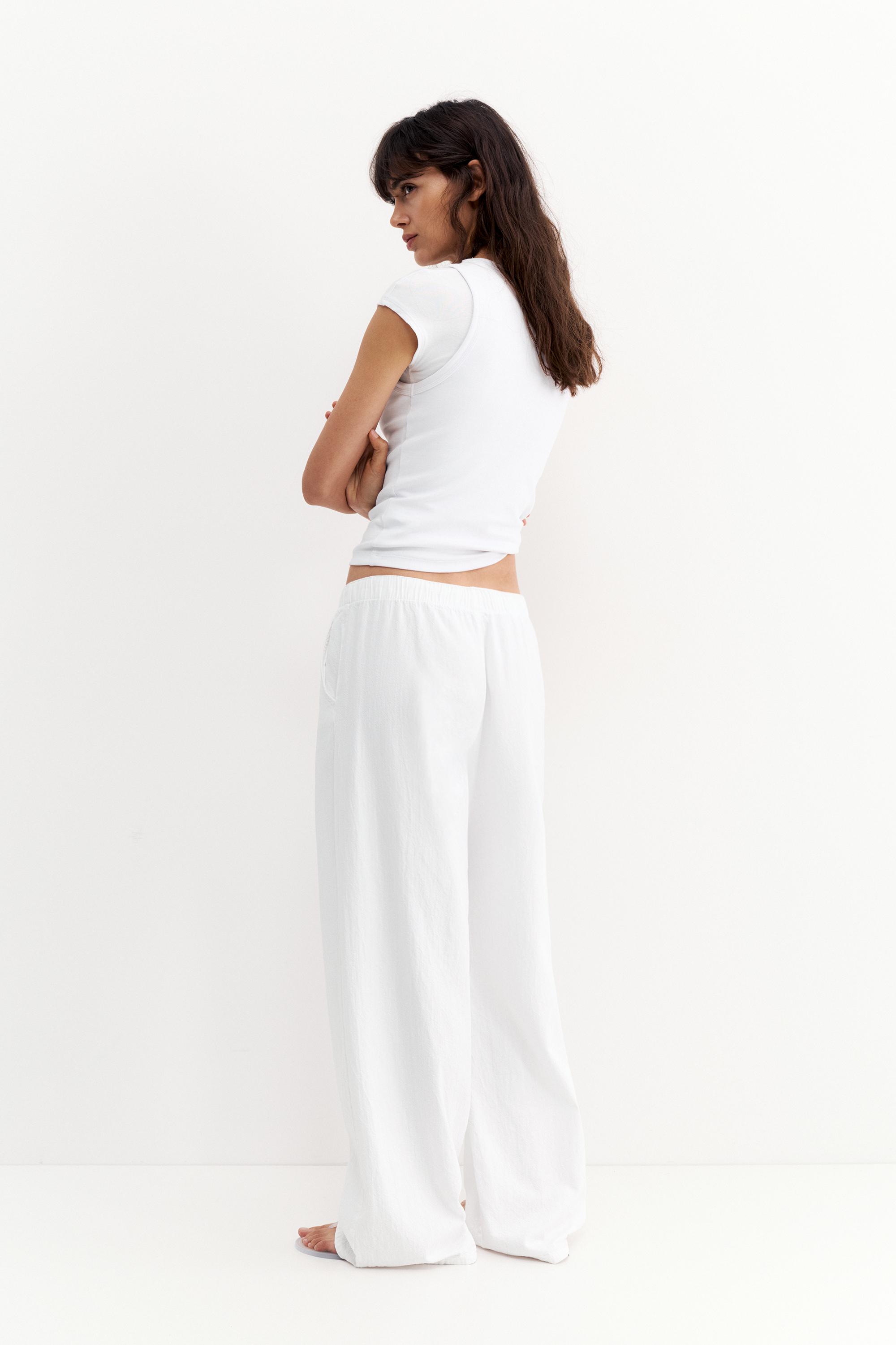Low-rise jogger jeans — White