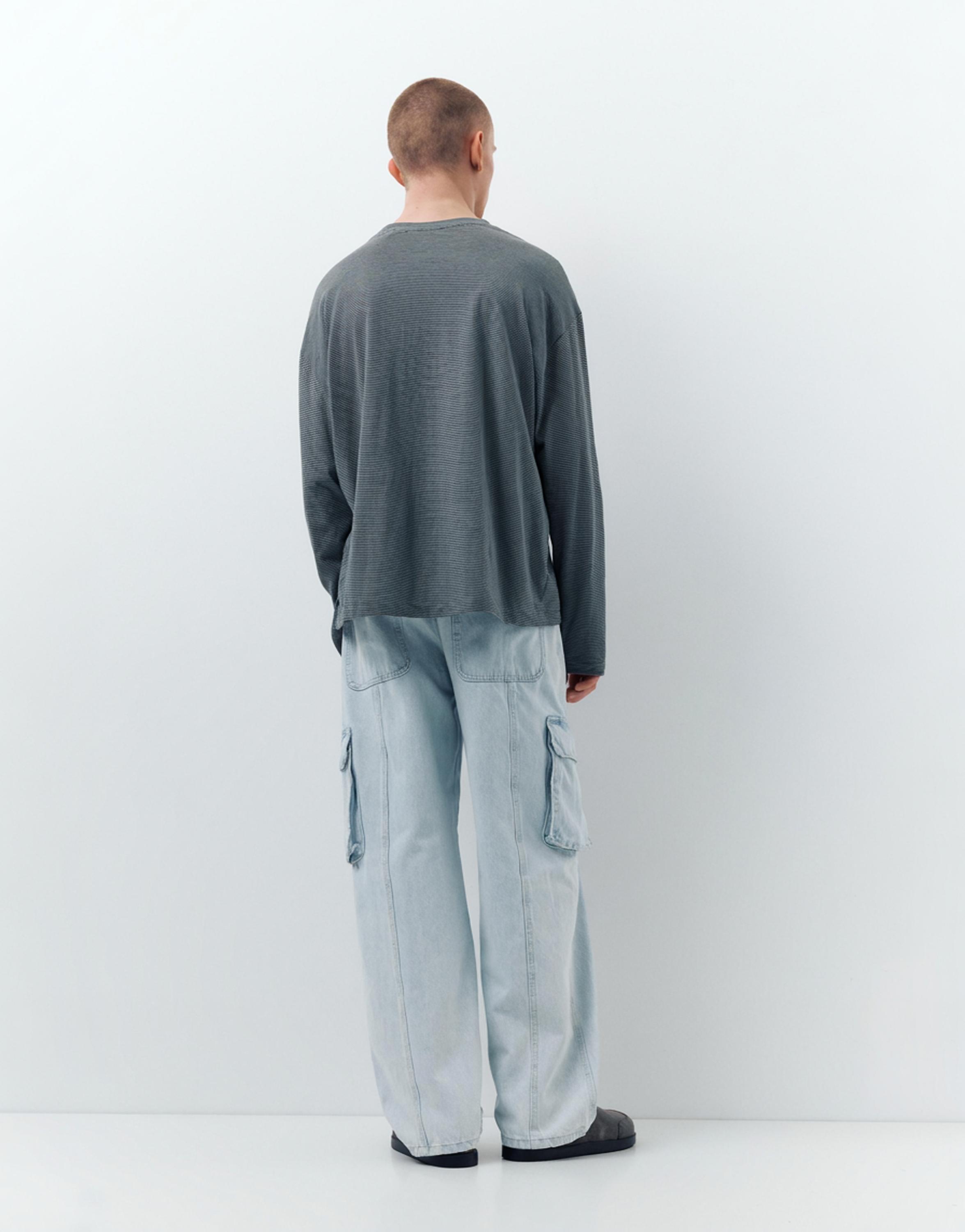 Baggy cargo jeans — Pale blue