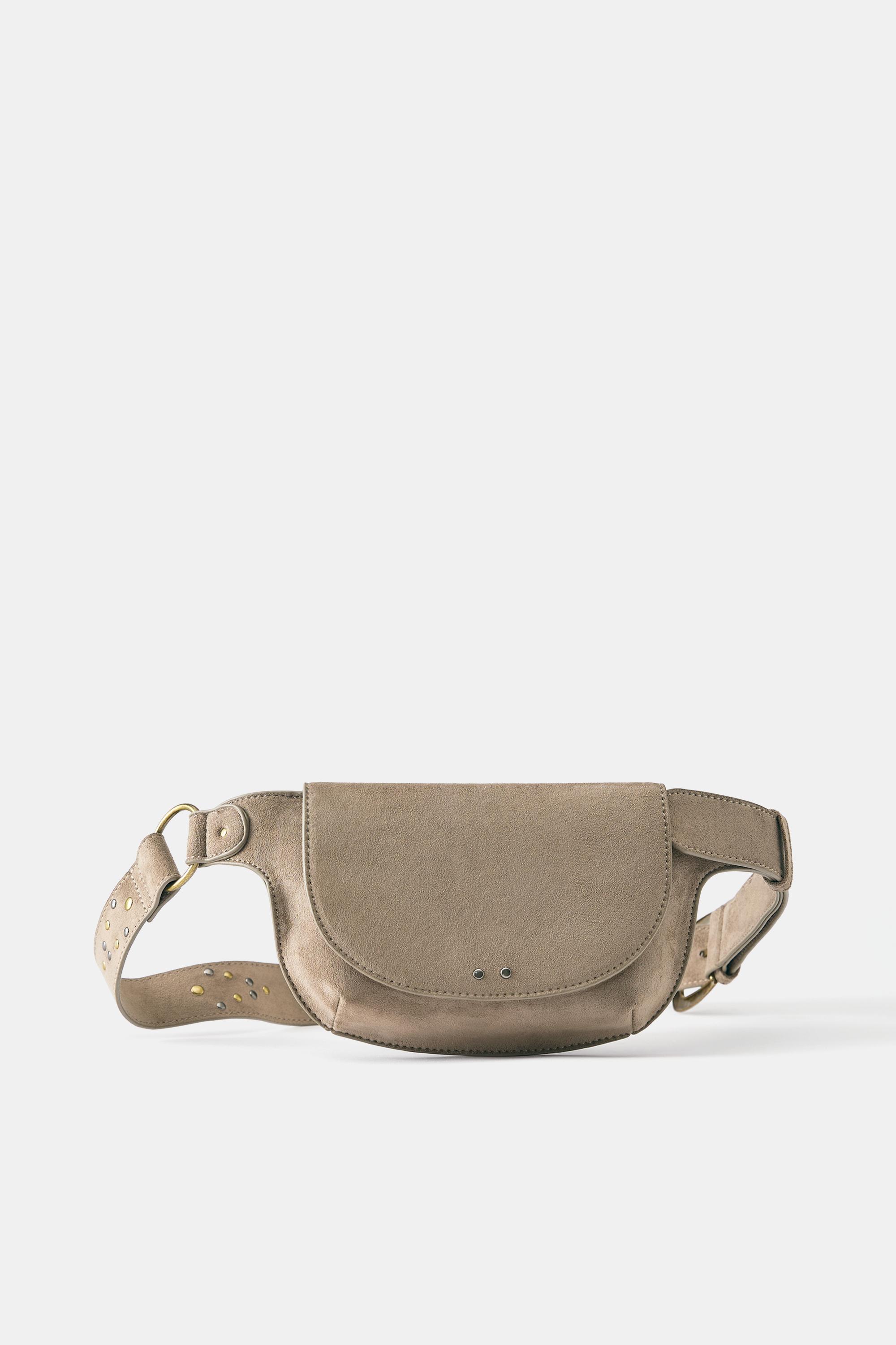 Studded belt bag — Taupe