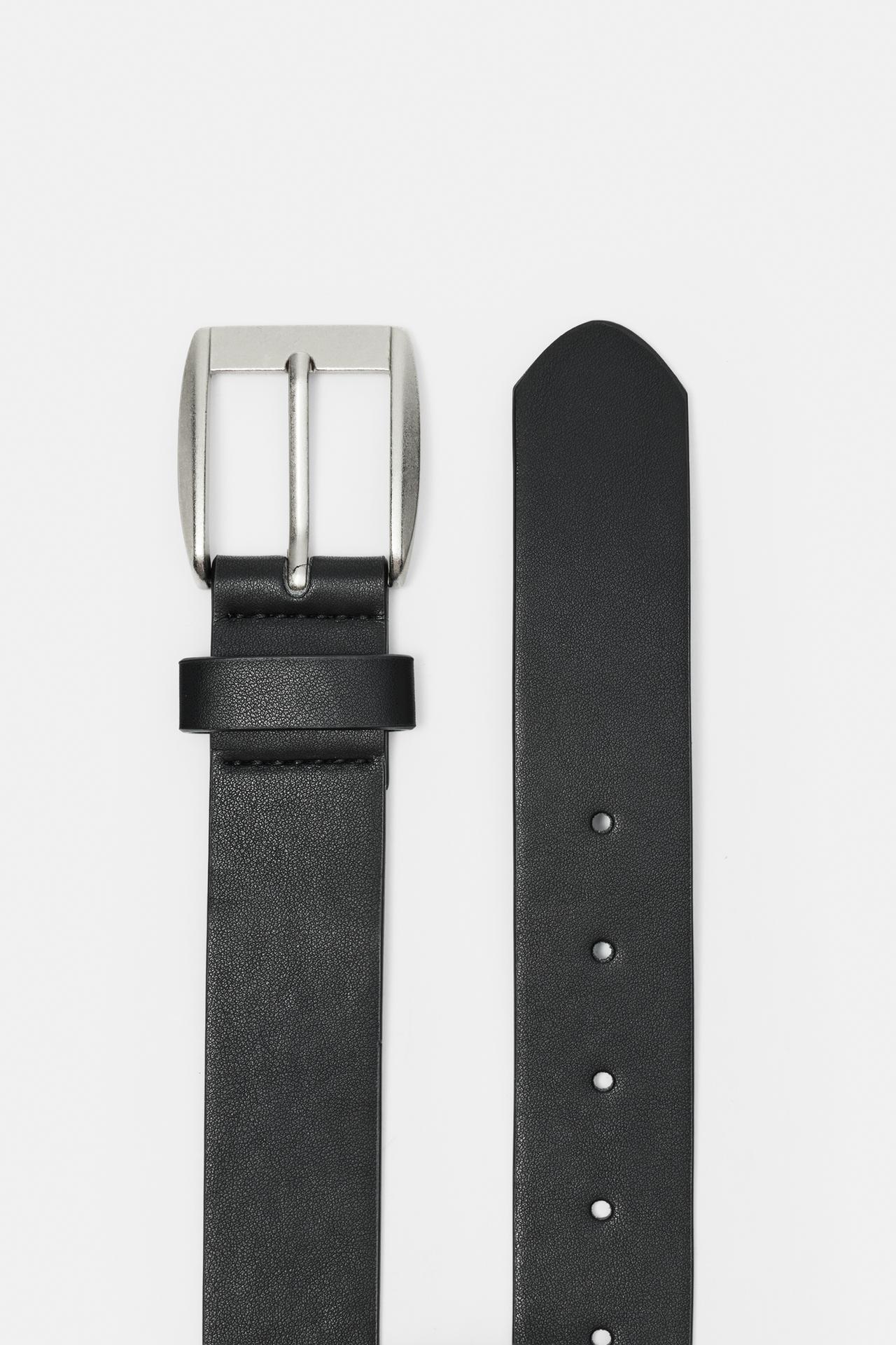 Belt with a bevelled buckle — Black
