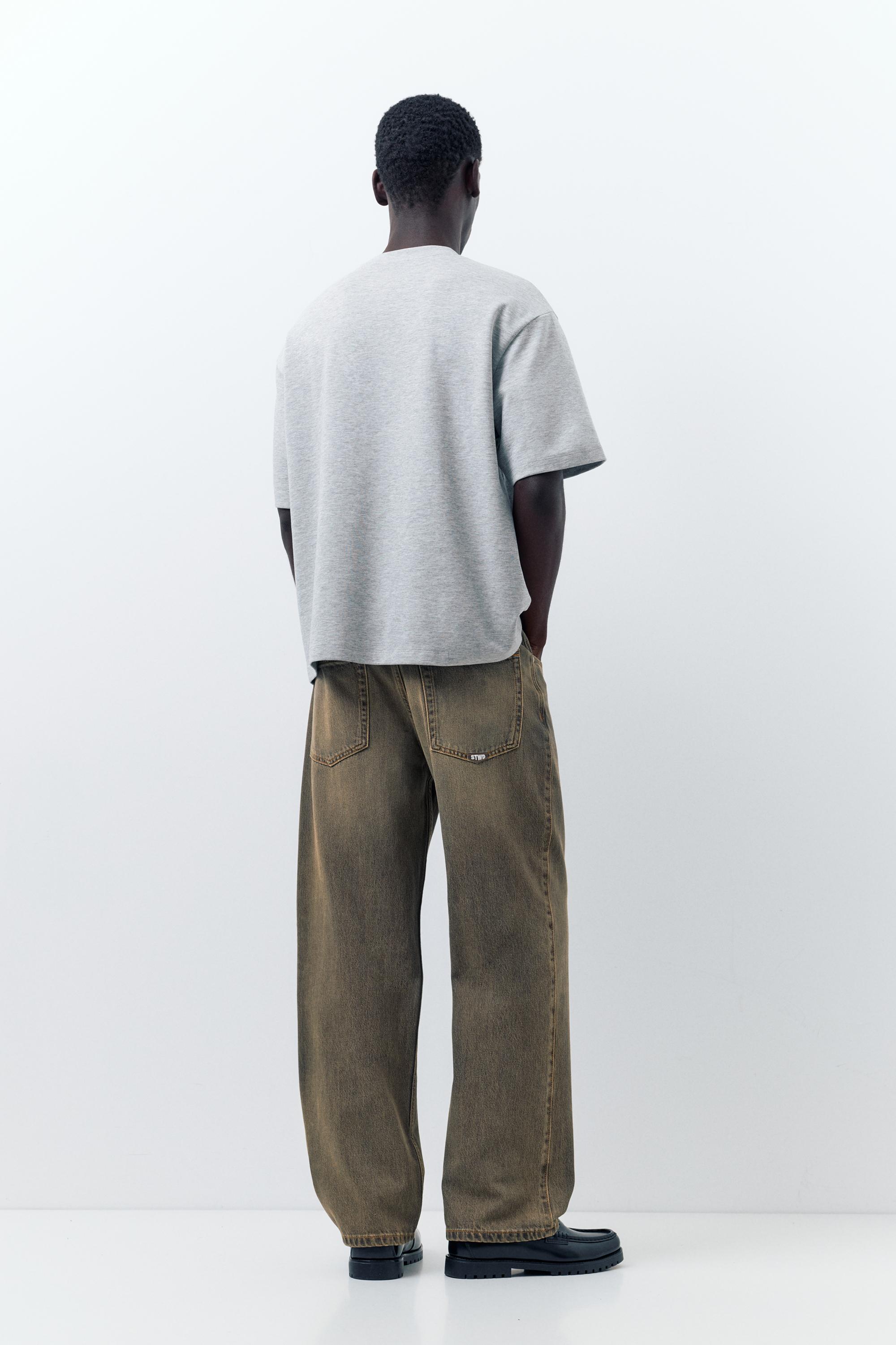 Regular straight-leg jeans — Tobacco brown