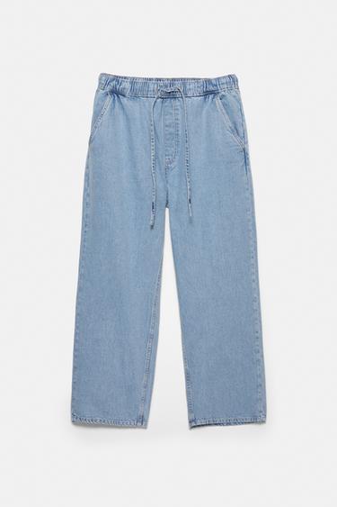 Slouchy mid-waist jeans — Medium blue 1