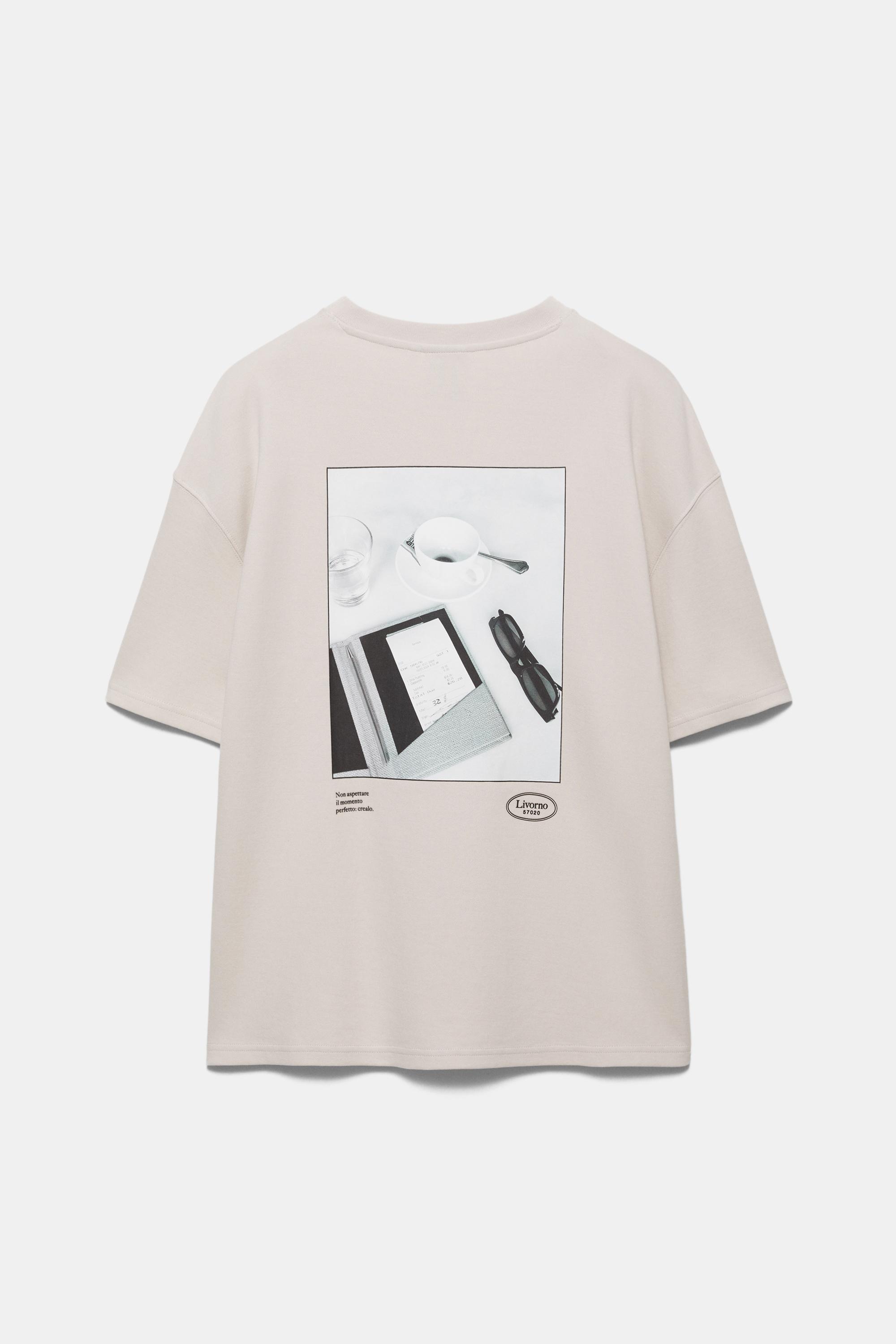 Kısa kollu grafik baskılı sweatshirt - Görsel 4