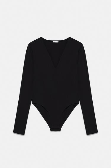 V-neck bodysuit — Black 5