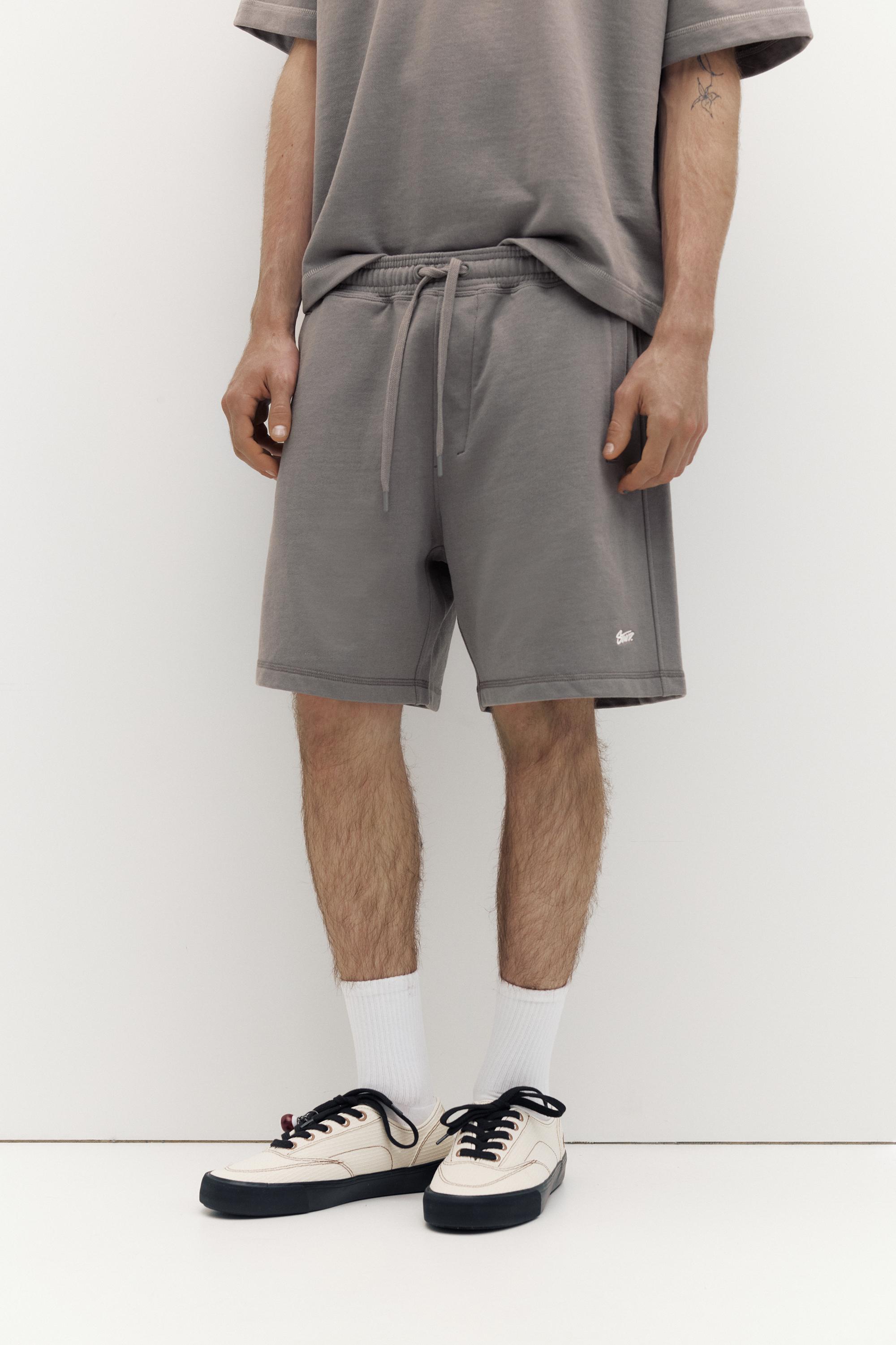 Logolu jogger bermuda şort - Görsel 154