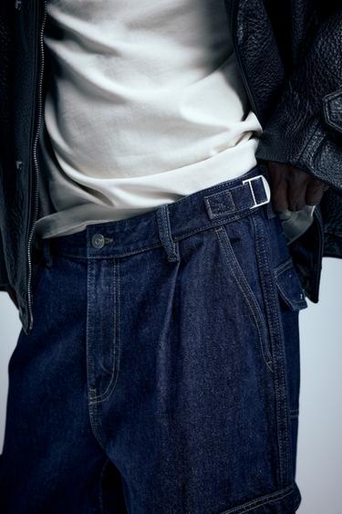 Cargo relaxed fit jeans — Navy 4