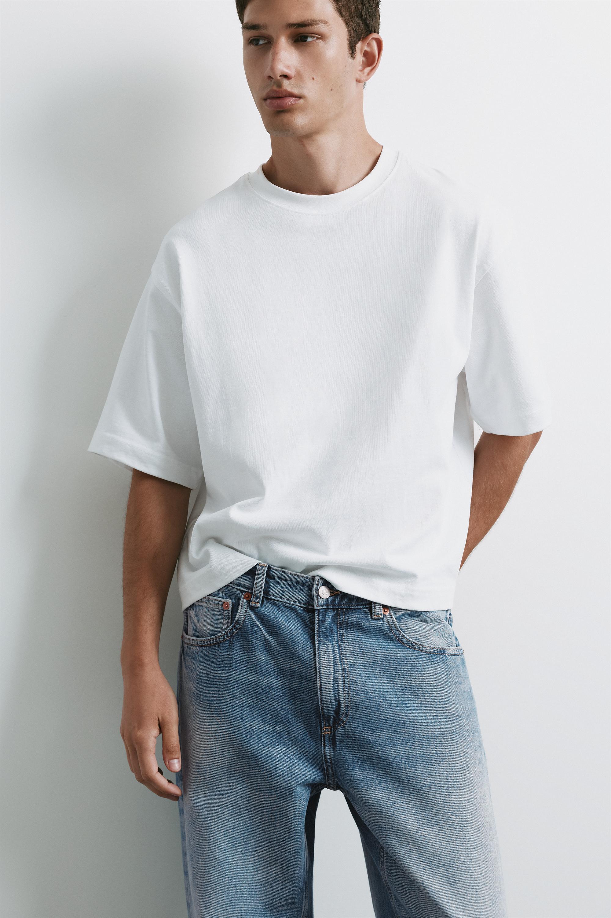 Straight-leg jeans — Medium blue