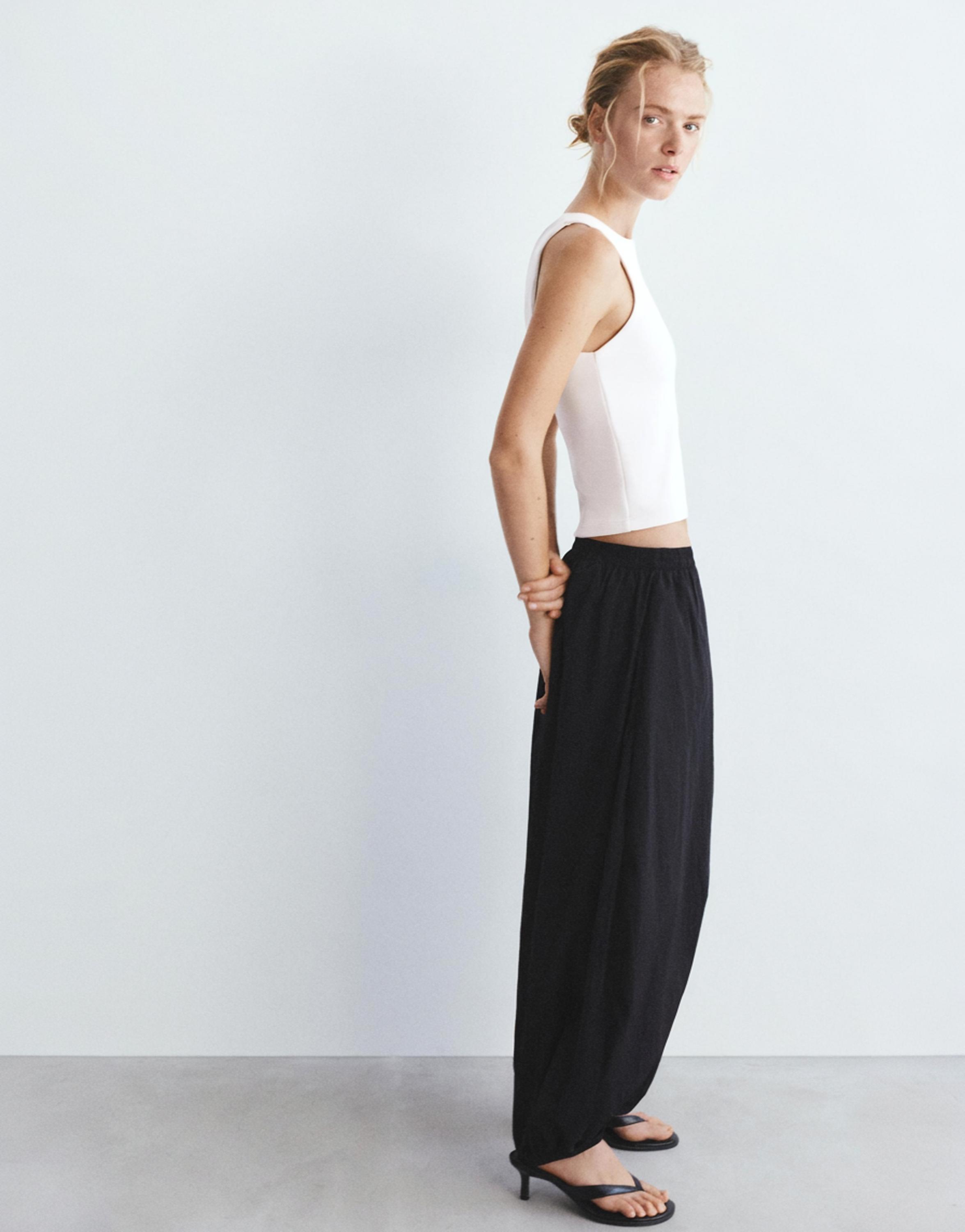 Soft-touch tank top — Ecru