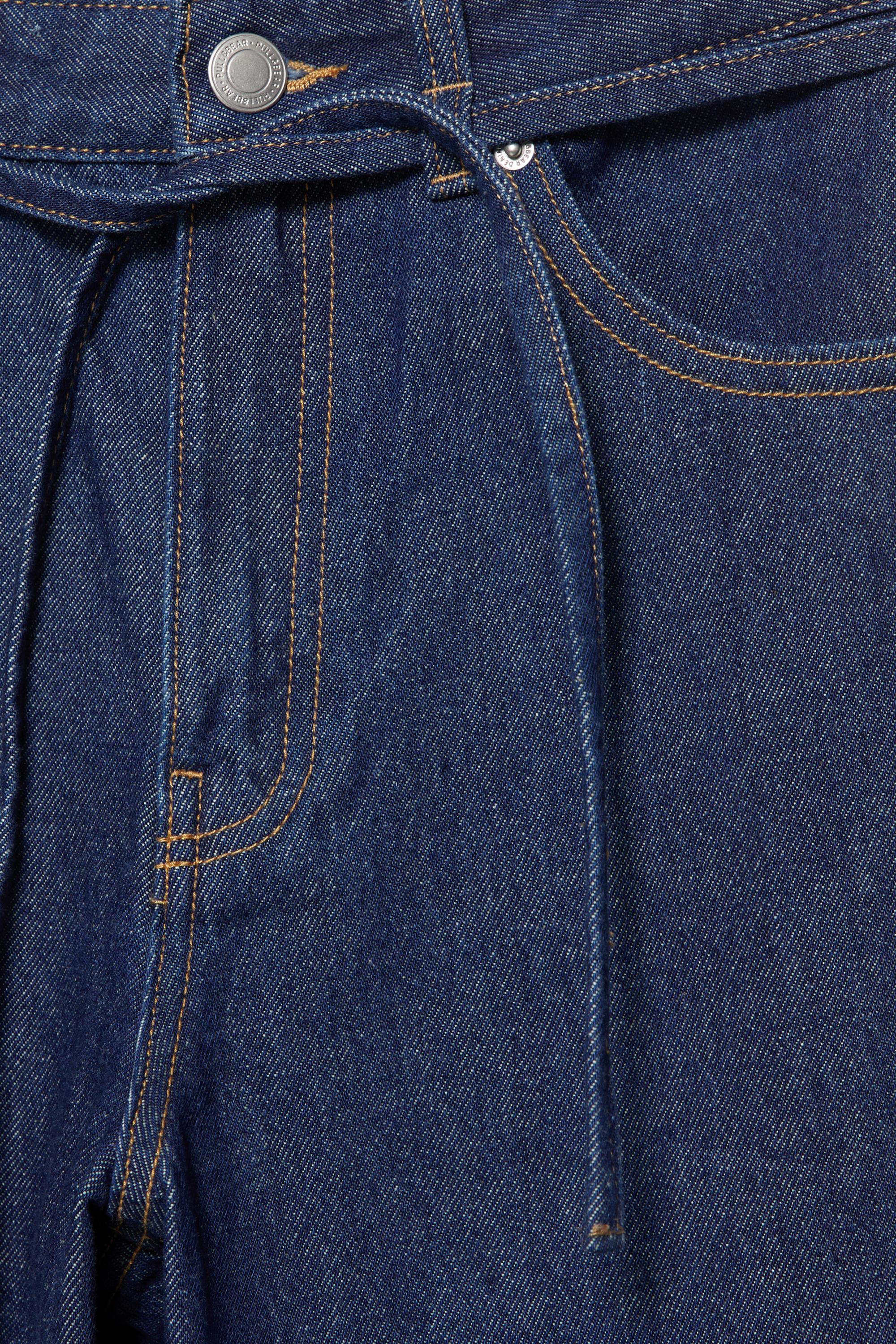Baggy jeans with drawstring — Navy