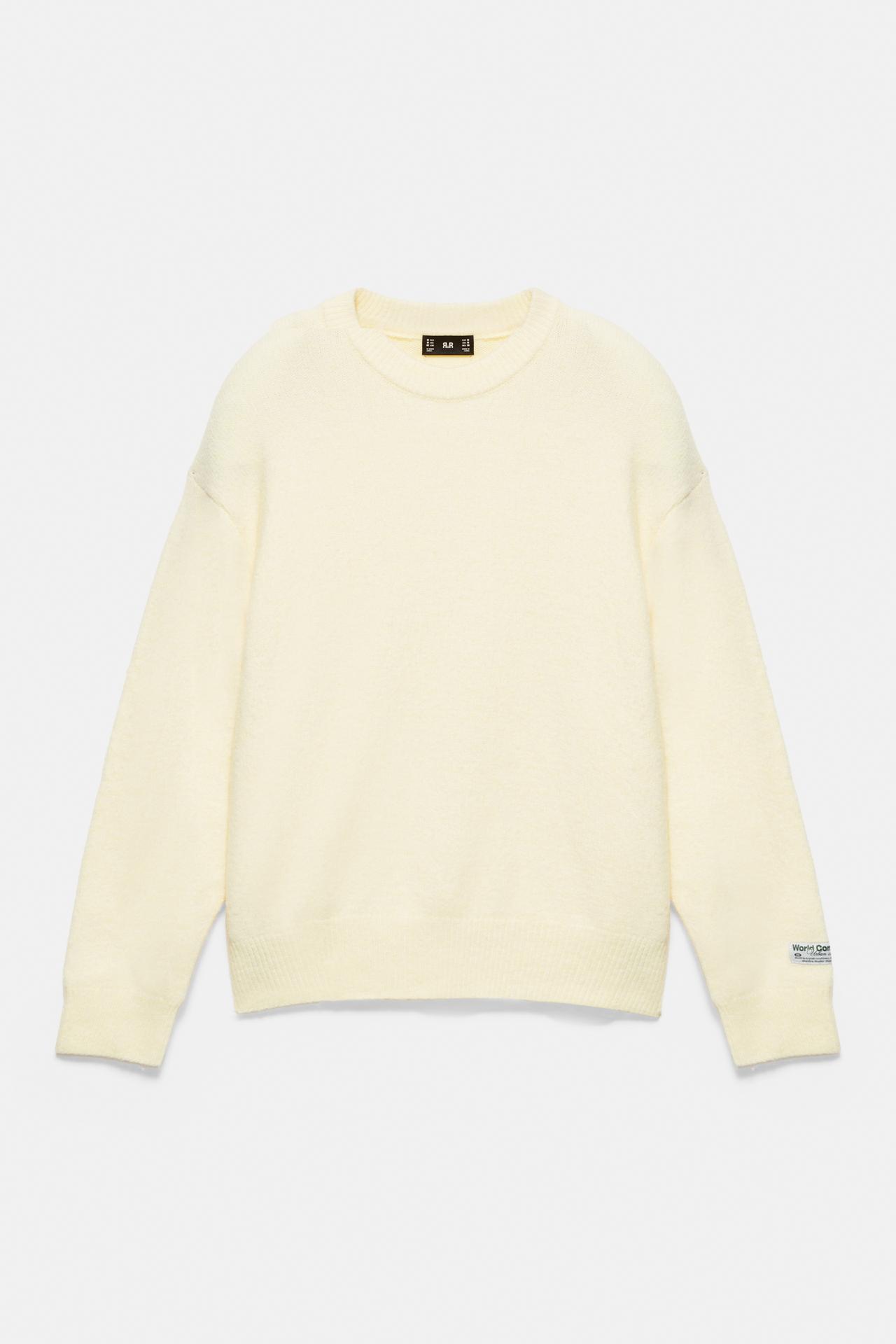Round neck jumper — Yellow
