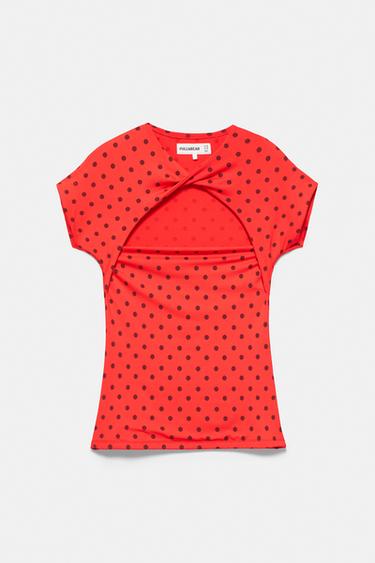 Cut-out T-shirt — Red 5