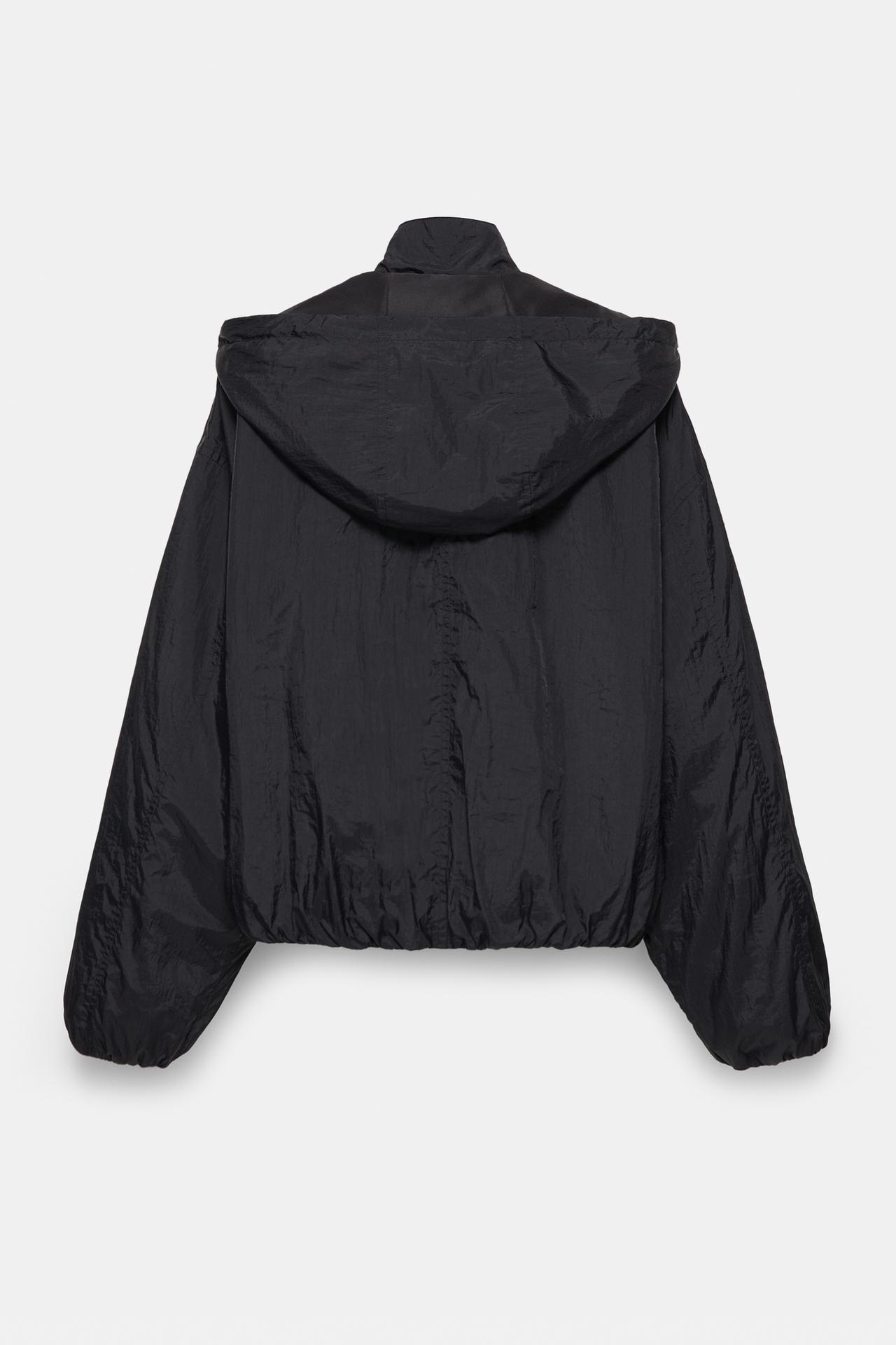 Lightweight hooded jacket — Black