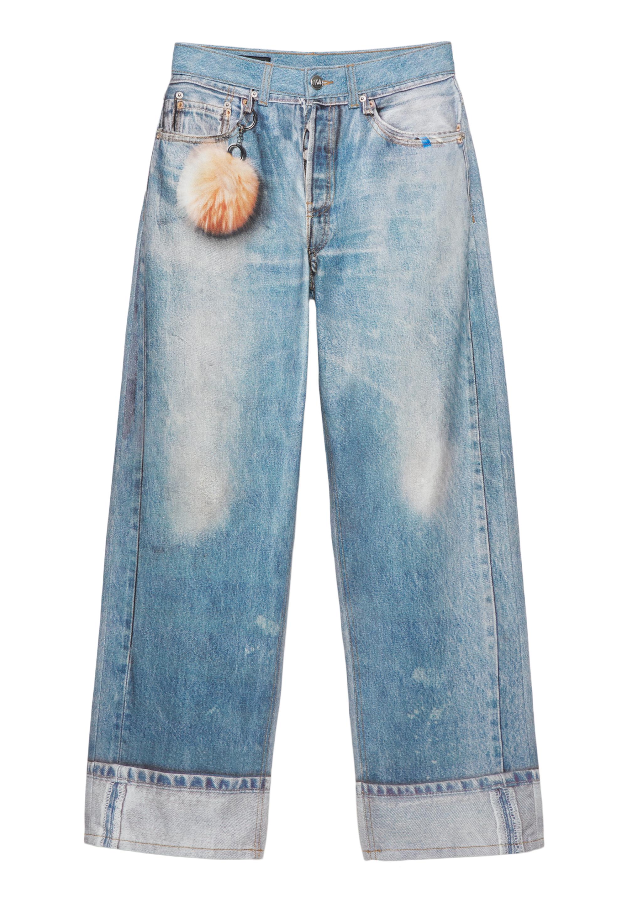 Baggy print jeans — Blue