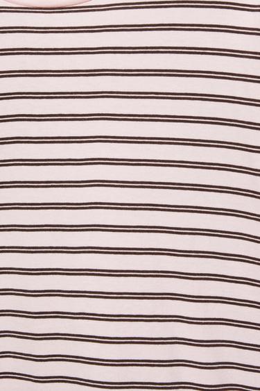 Boxy-fit long sleeve T-shirt — Striped 8