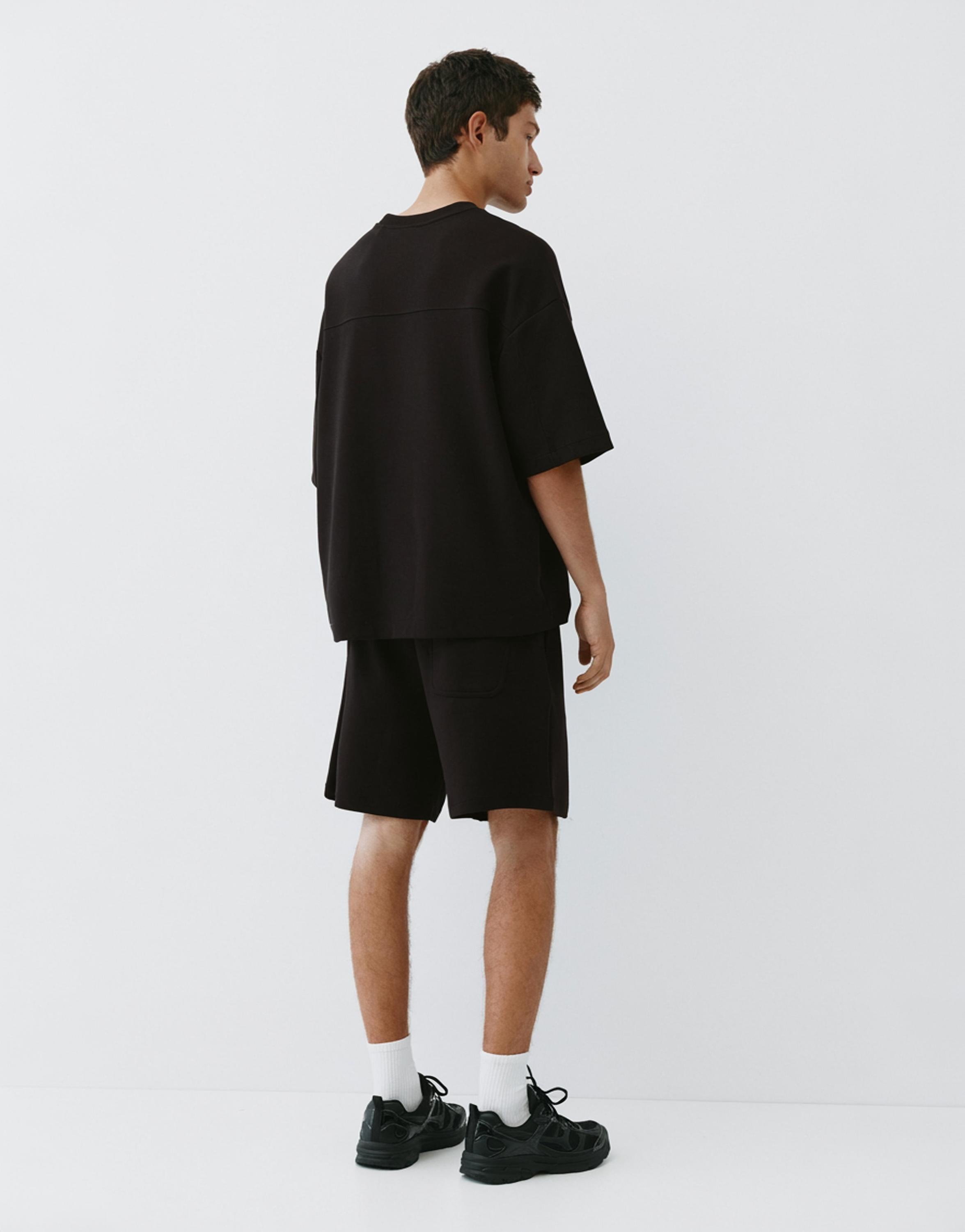 Interlock short sleeve sweatshirt — Black