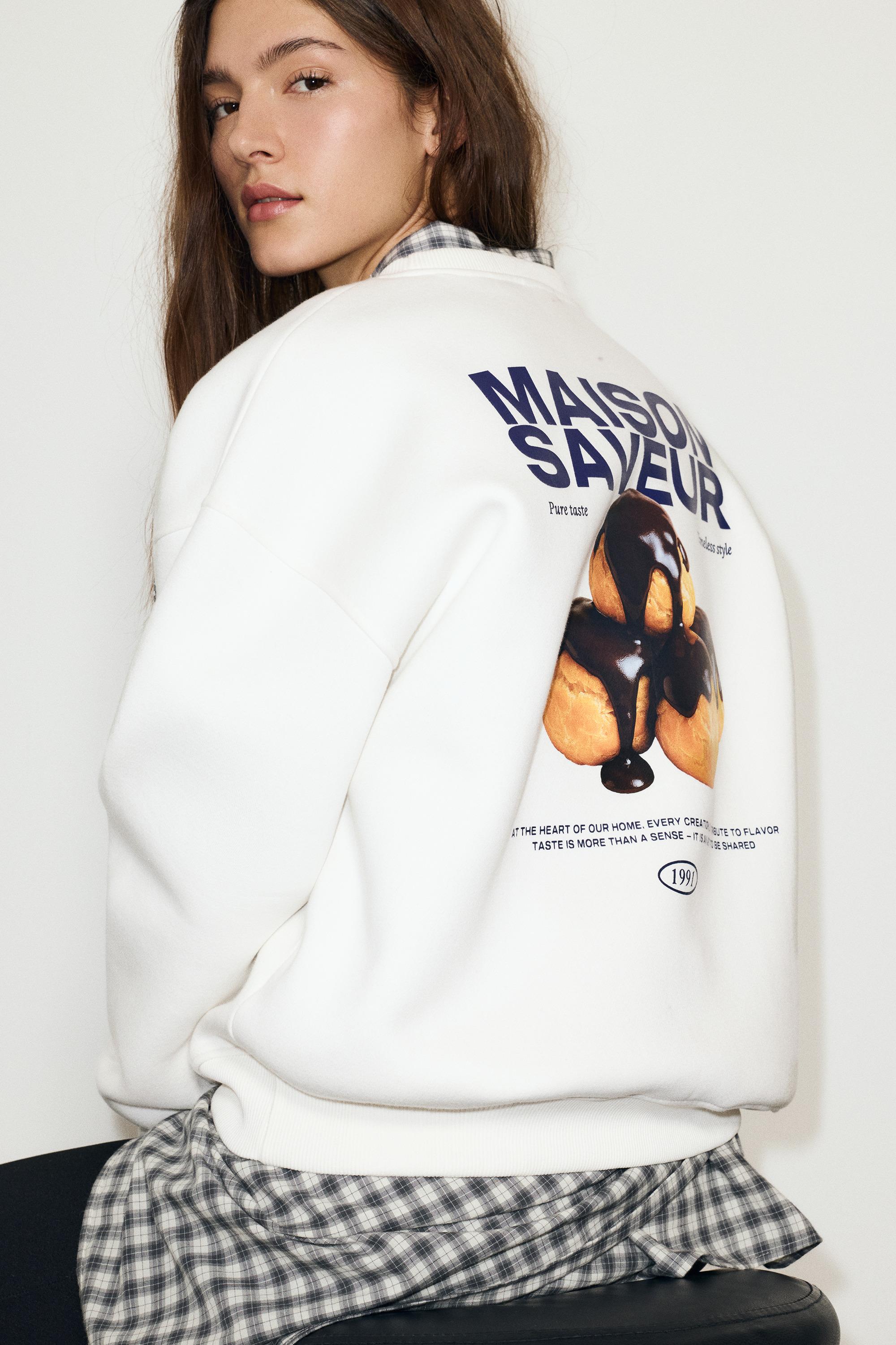 Profiterole graphic sweatshirt — Ice