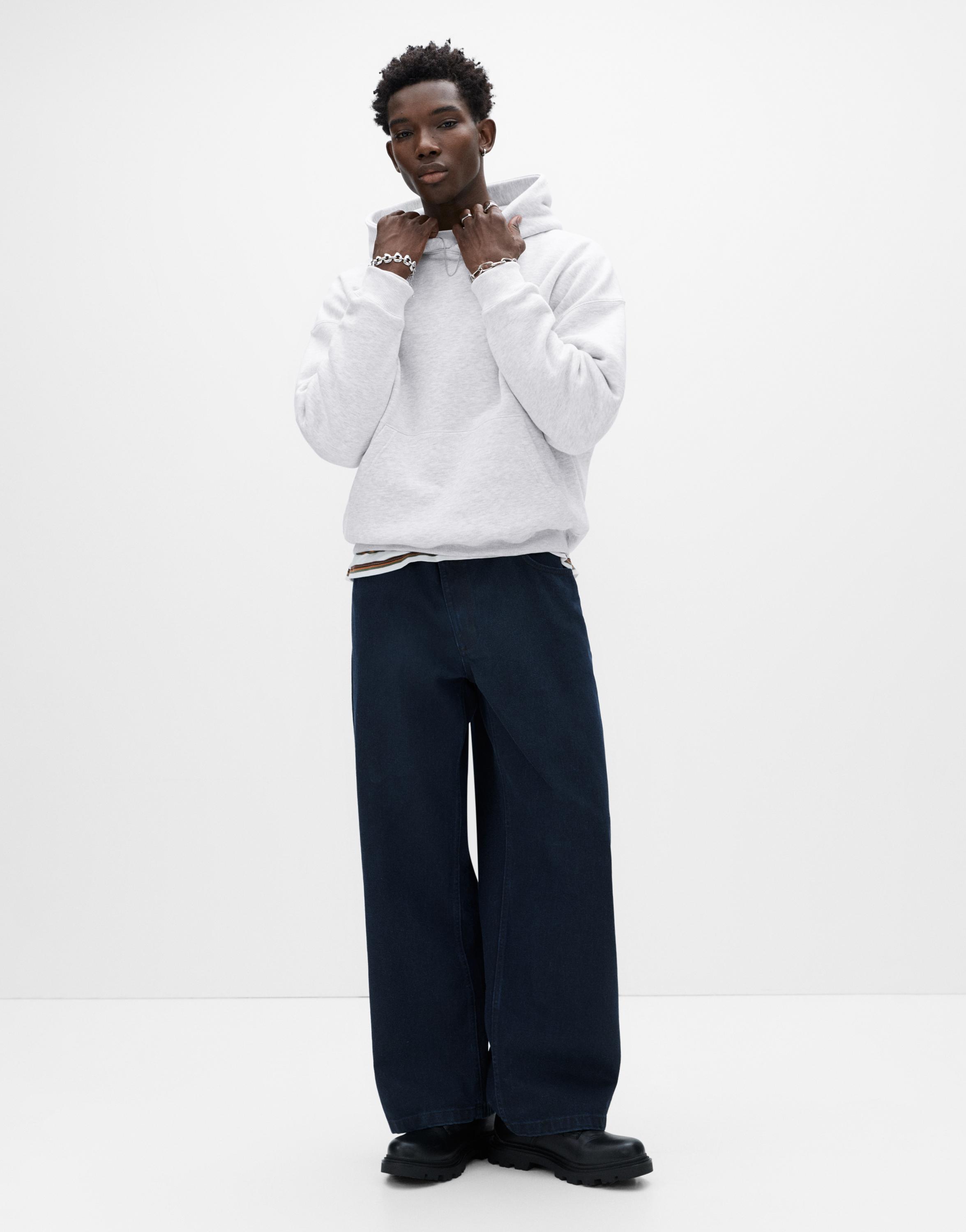 Boxy hoodie — Pale marl
