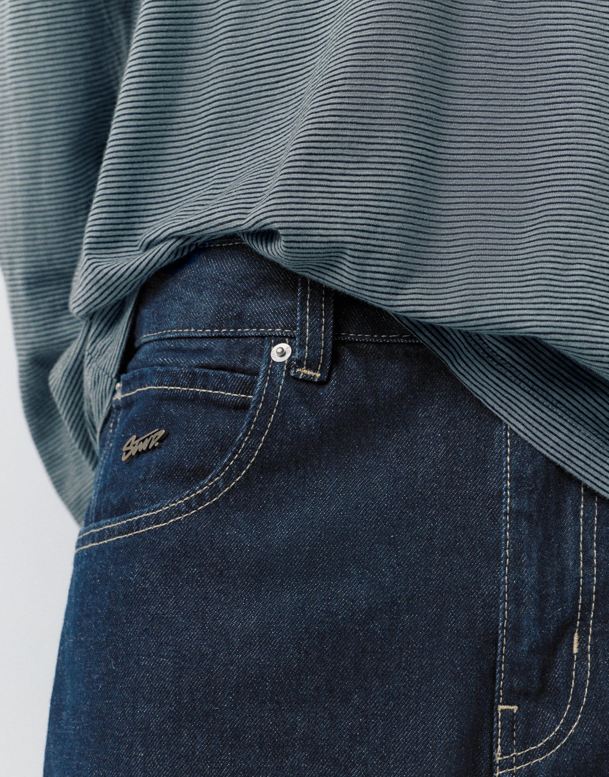 Relaxed fit baggy jeans — Indigo