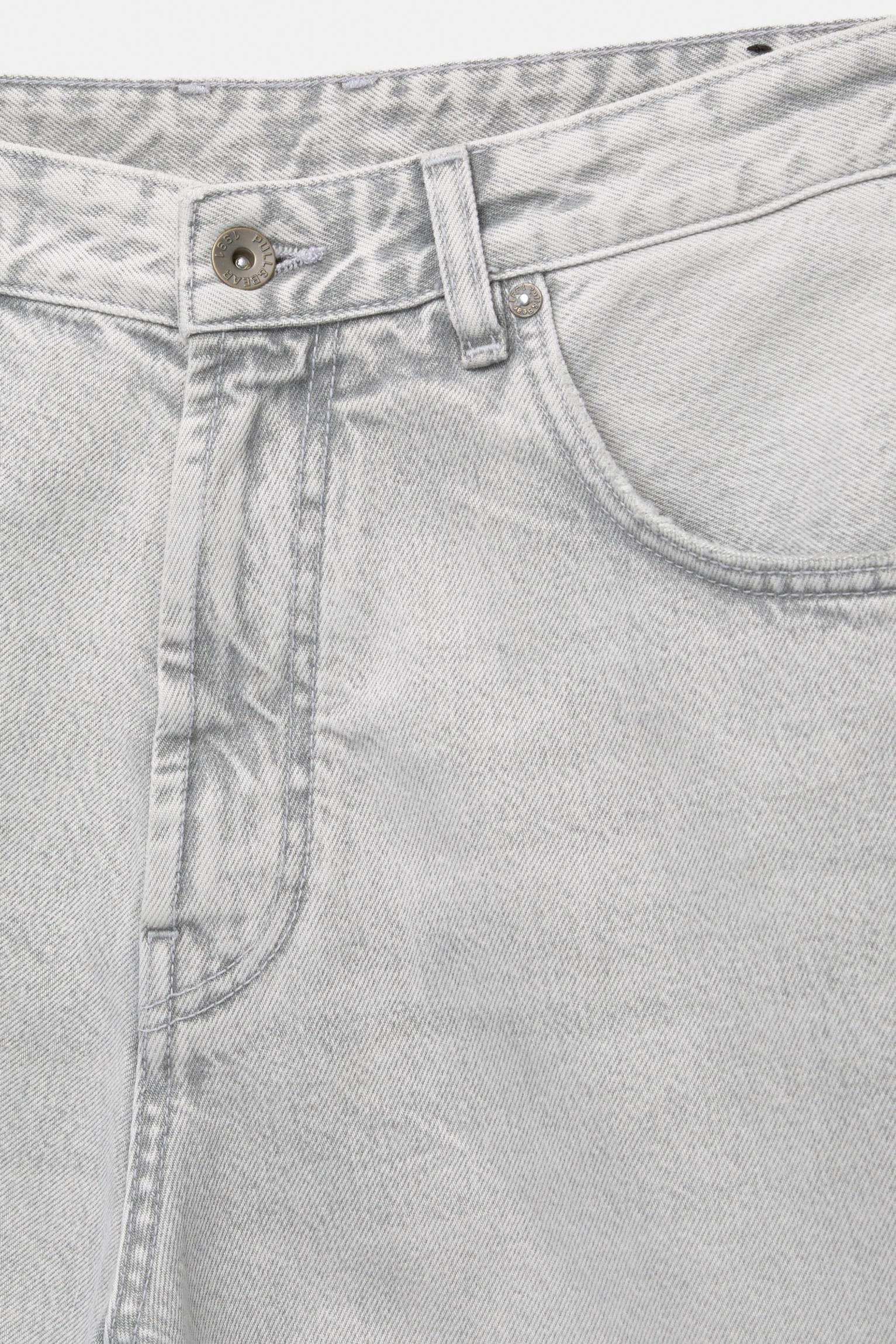 Baggy denim Bermuda shorts — Dark grey