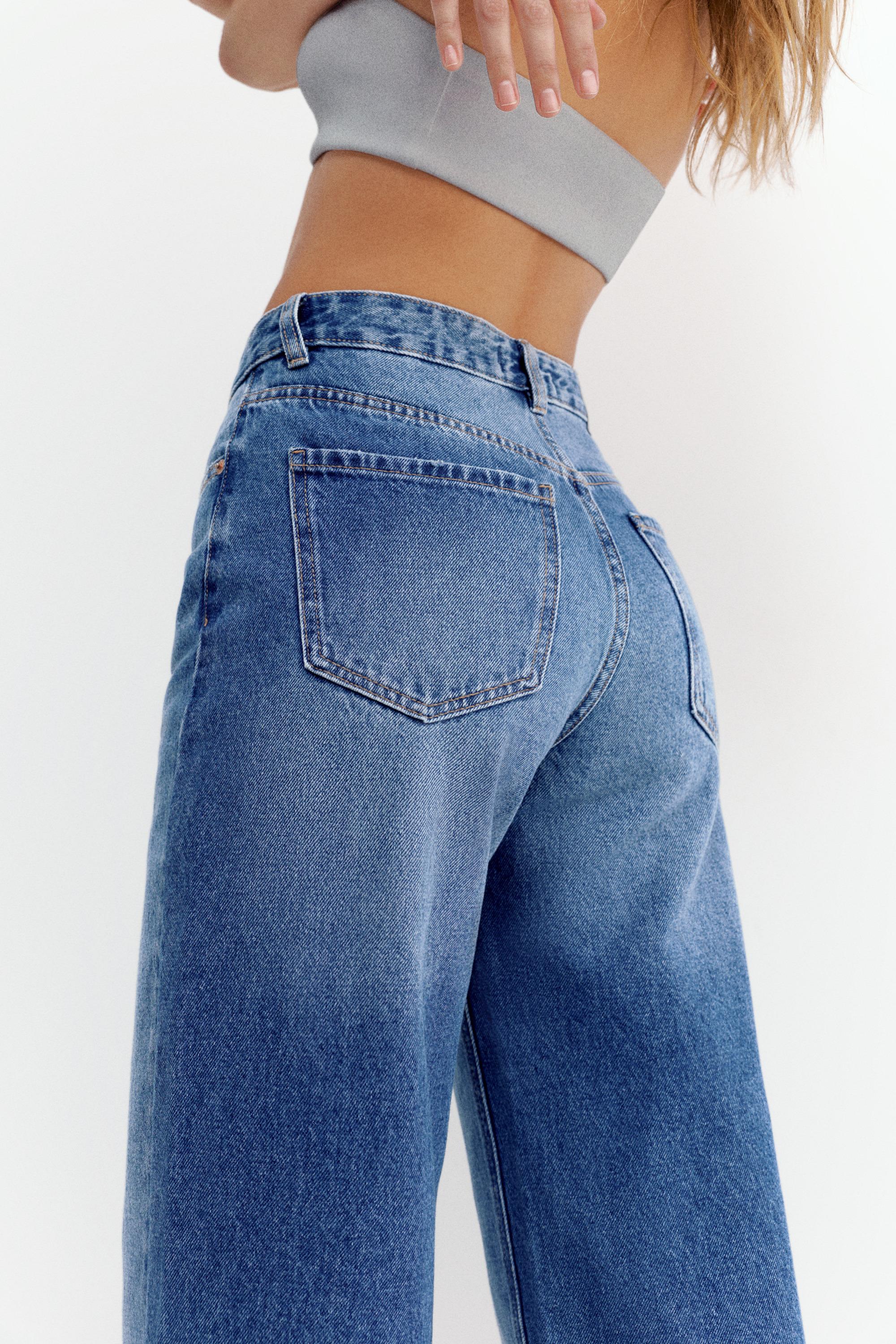 High-waist wide-leg jeans — Indigo
