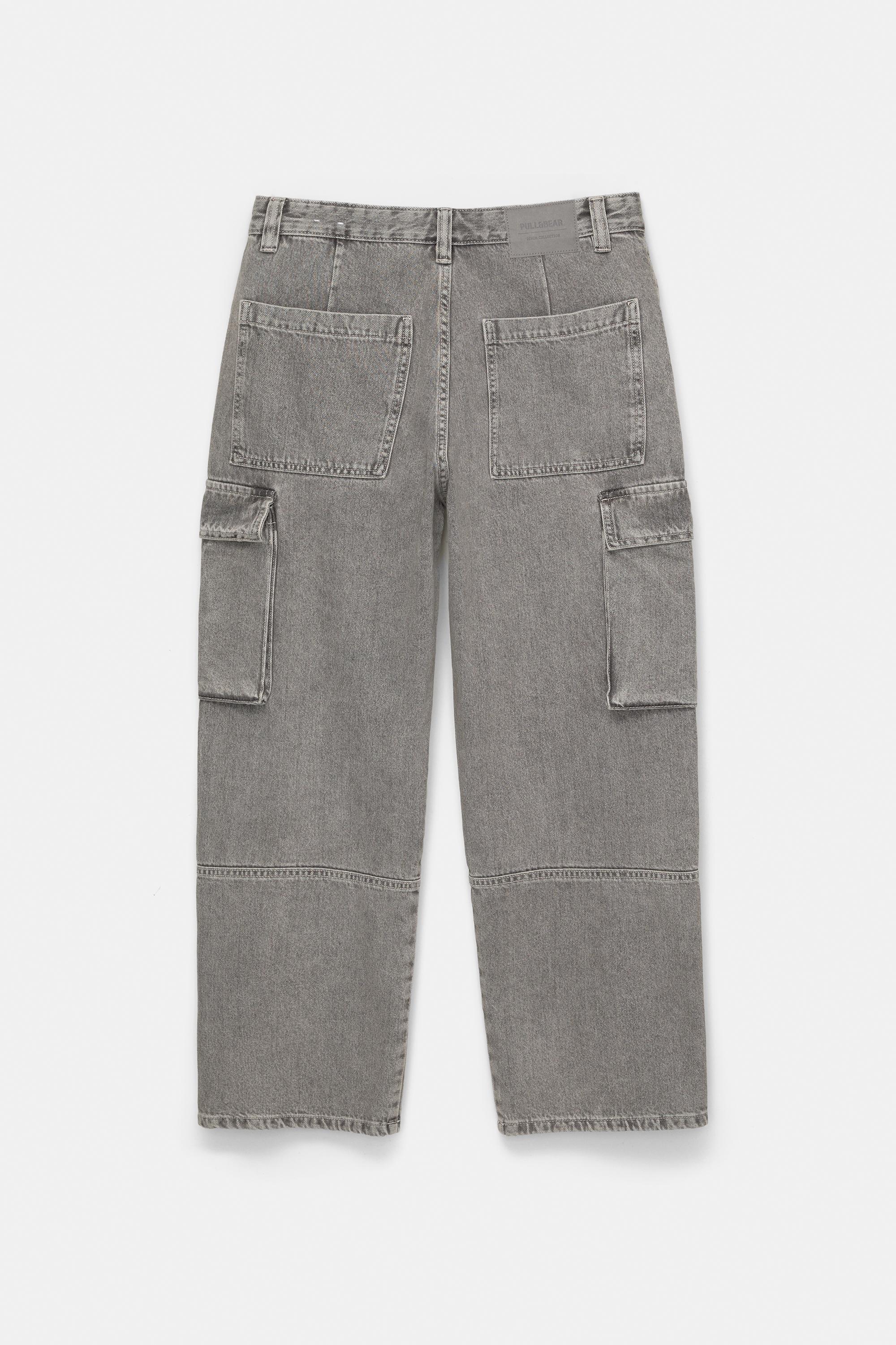 Baggy cargo jeans — Dark grey