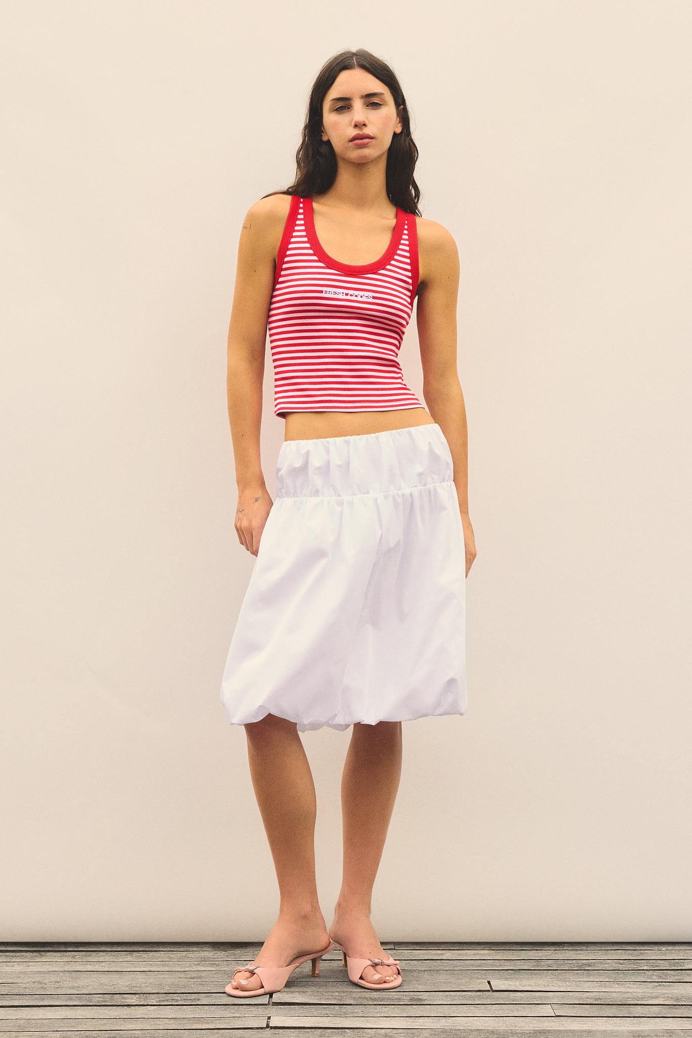 Striped tank top — Pale pink
