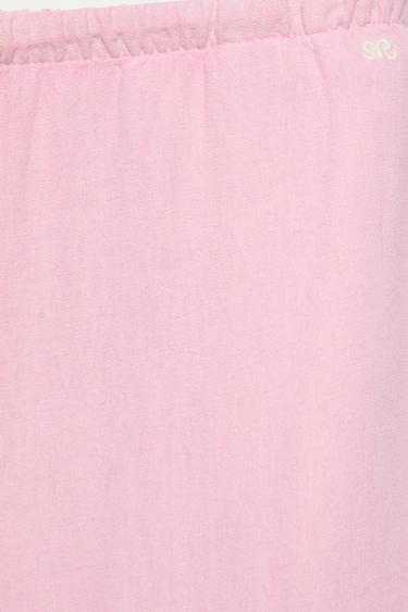 Linen blend joggers — Pink 7