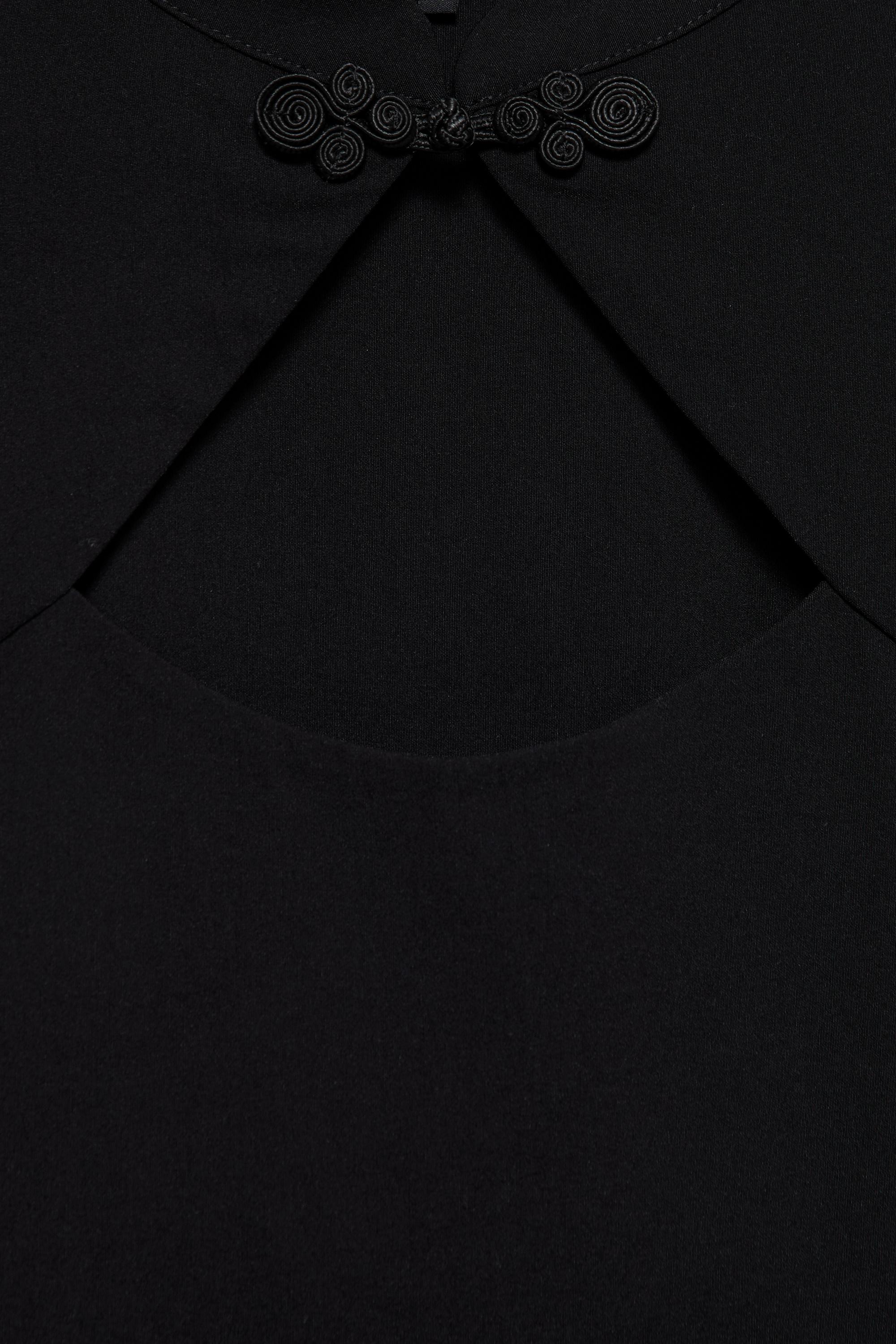 Frog fastening stand collar top — Black