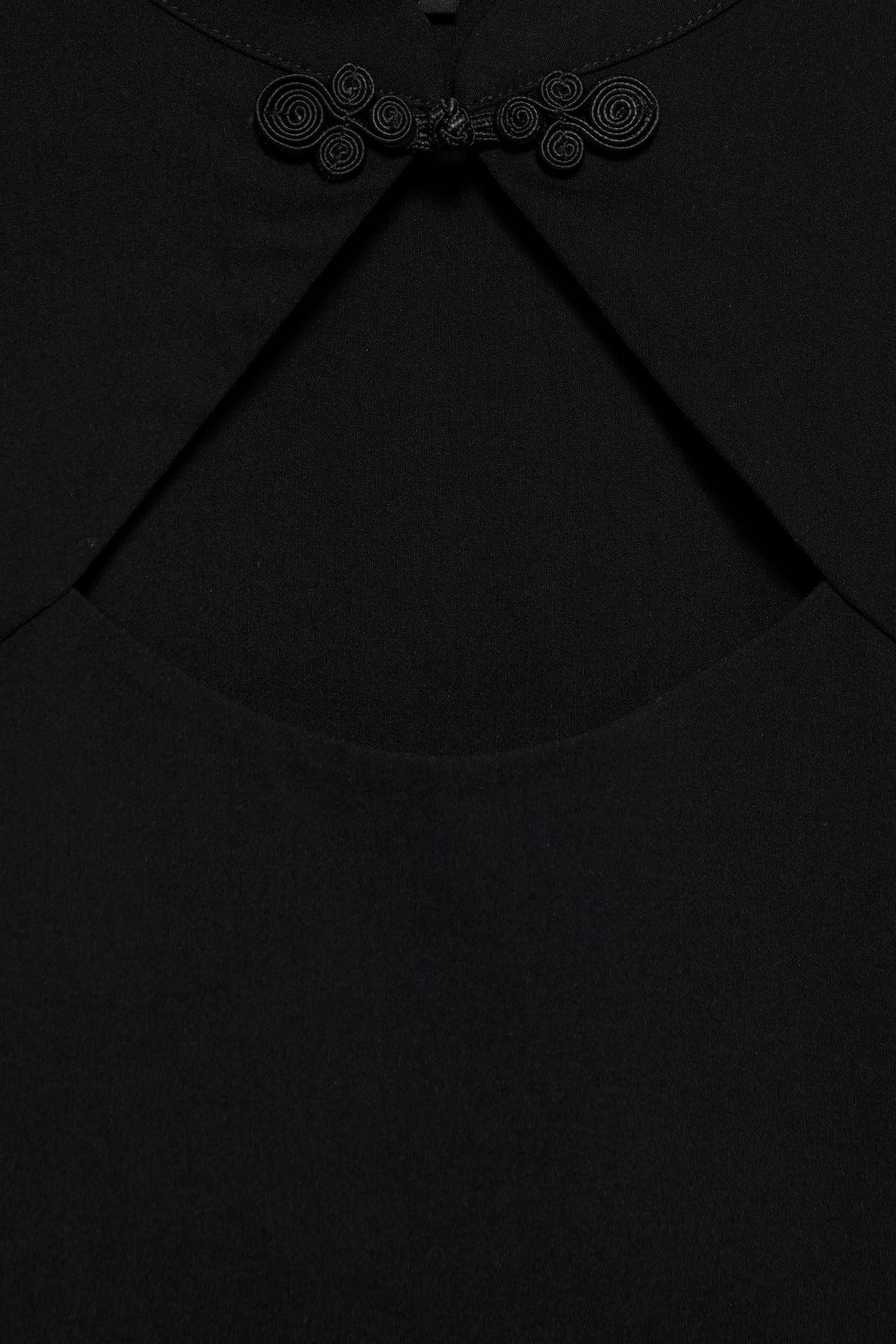 Frog fastening stand collar top — Black